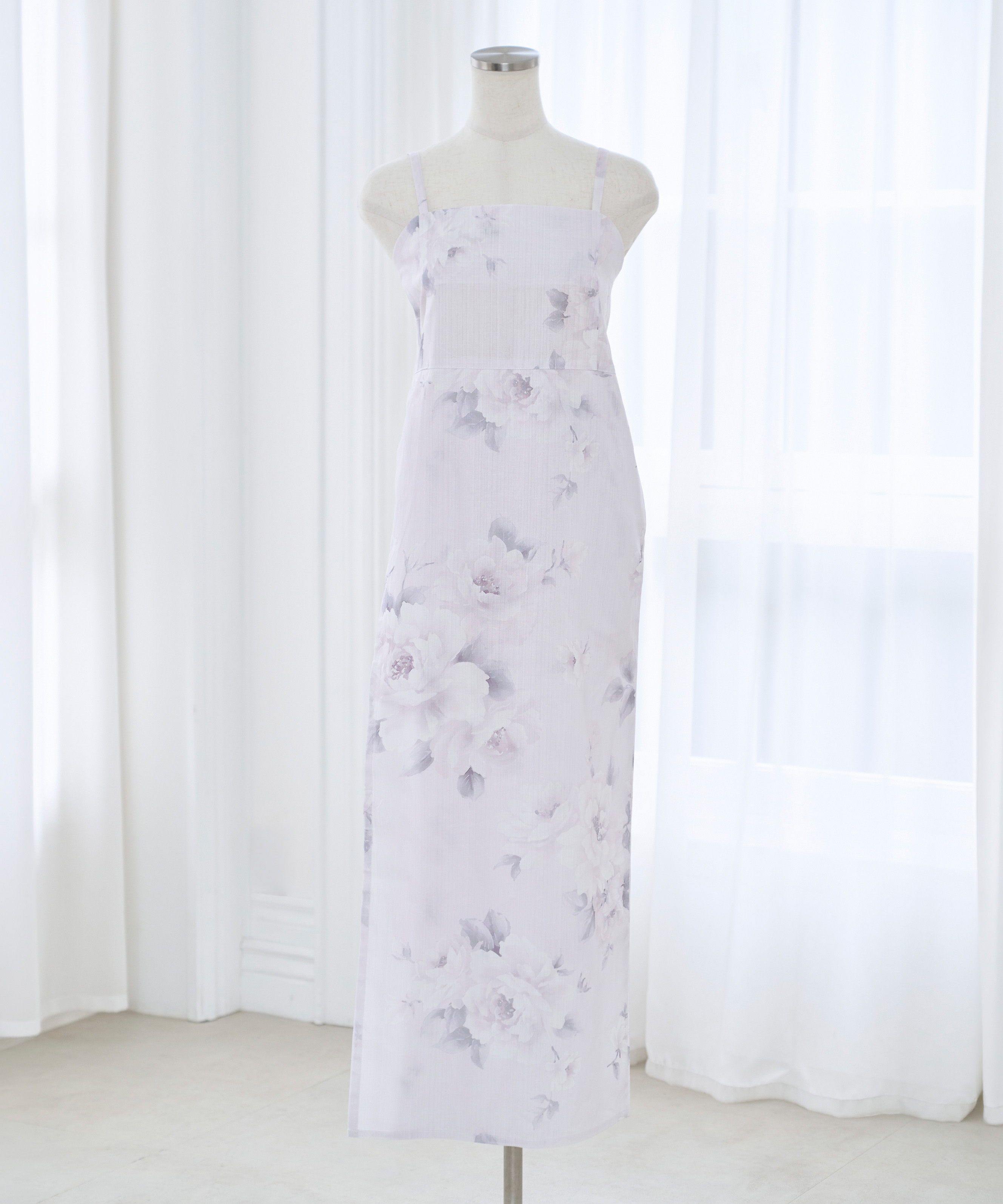 【Kazarihimo set】Pastel flower separate yukata set