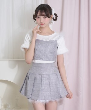 ポイントフェザーラメチェックセットアップ