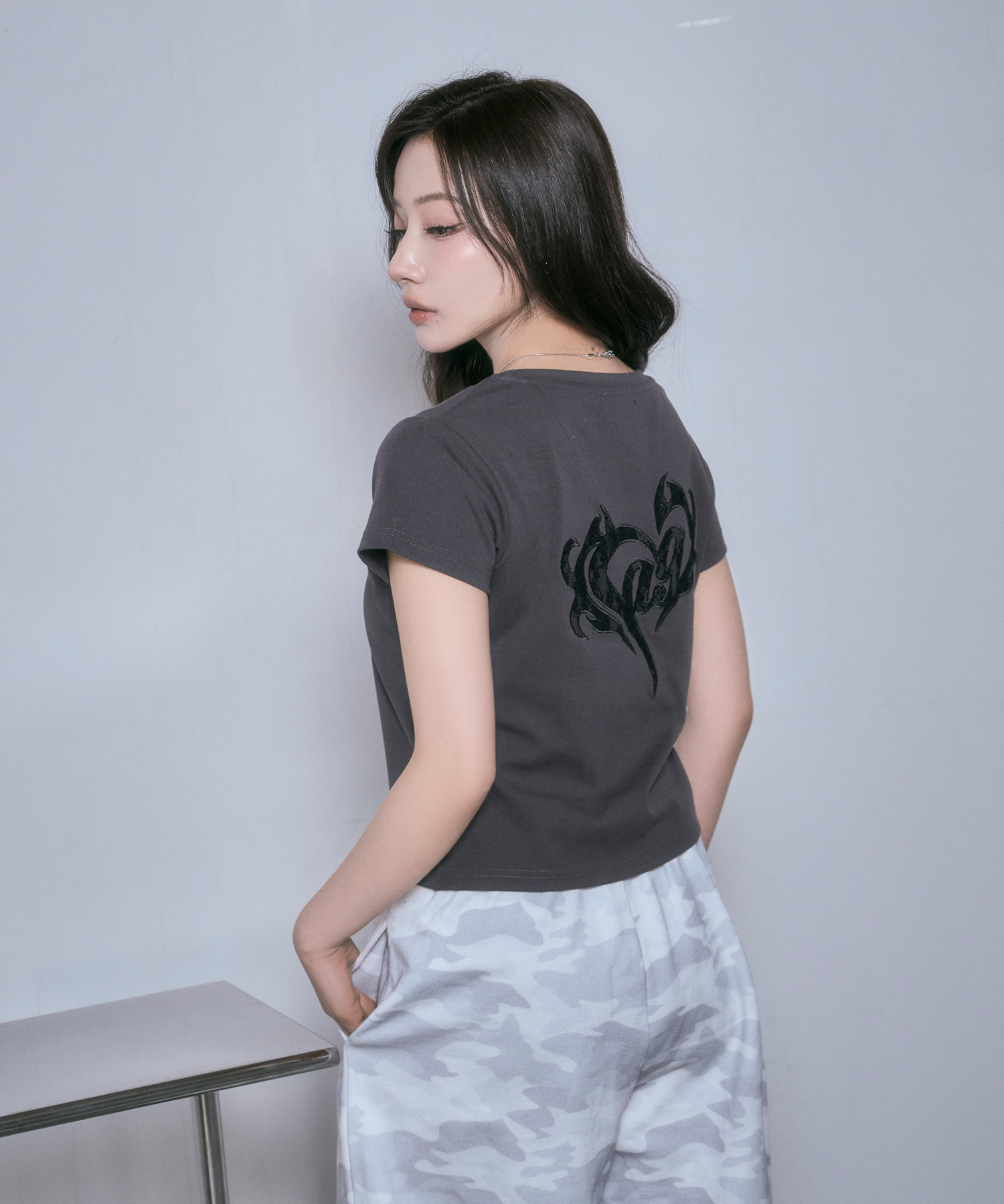 レースハートTシャツ