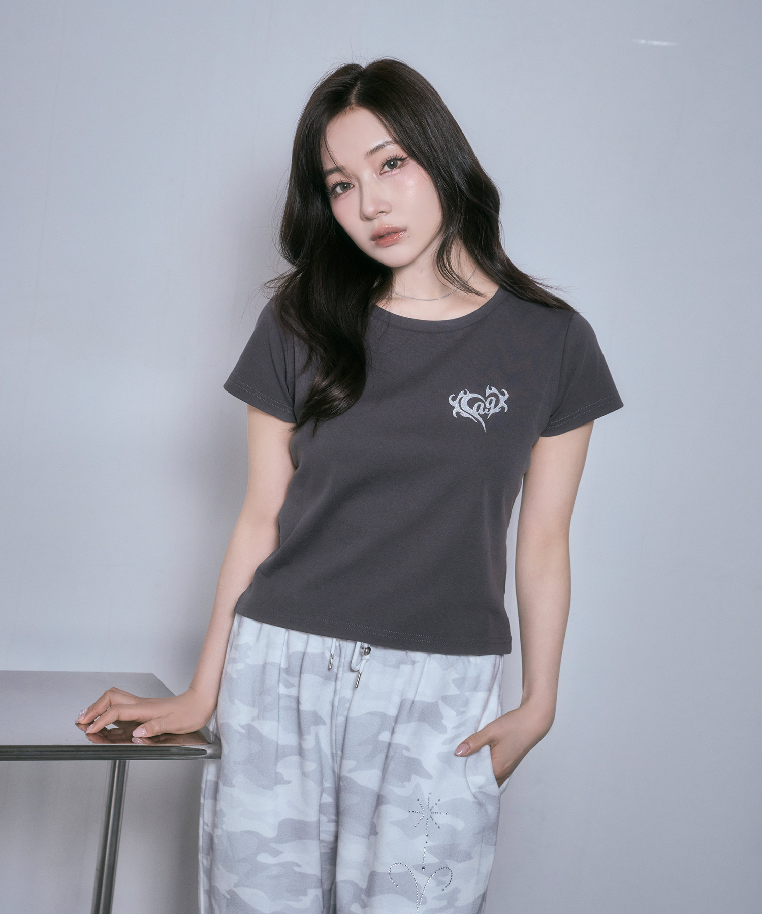 レースハートTシャツ