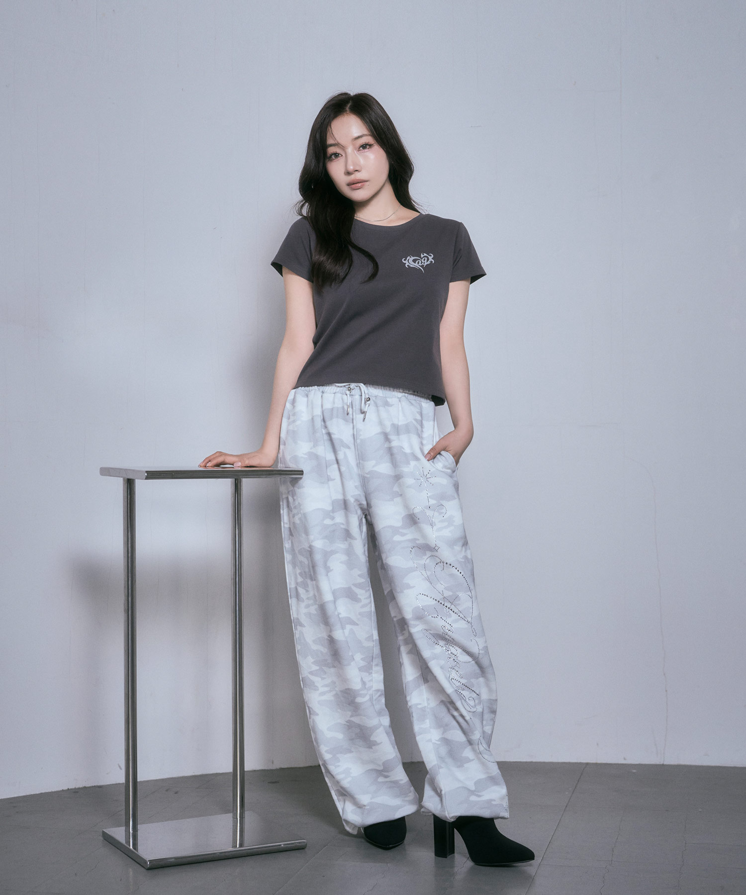 レースハートTシャツ