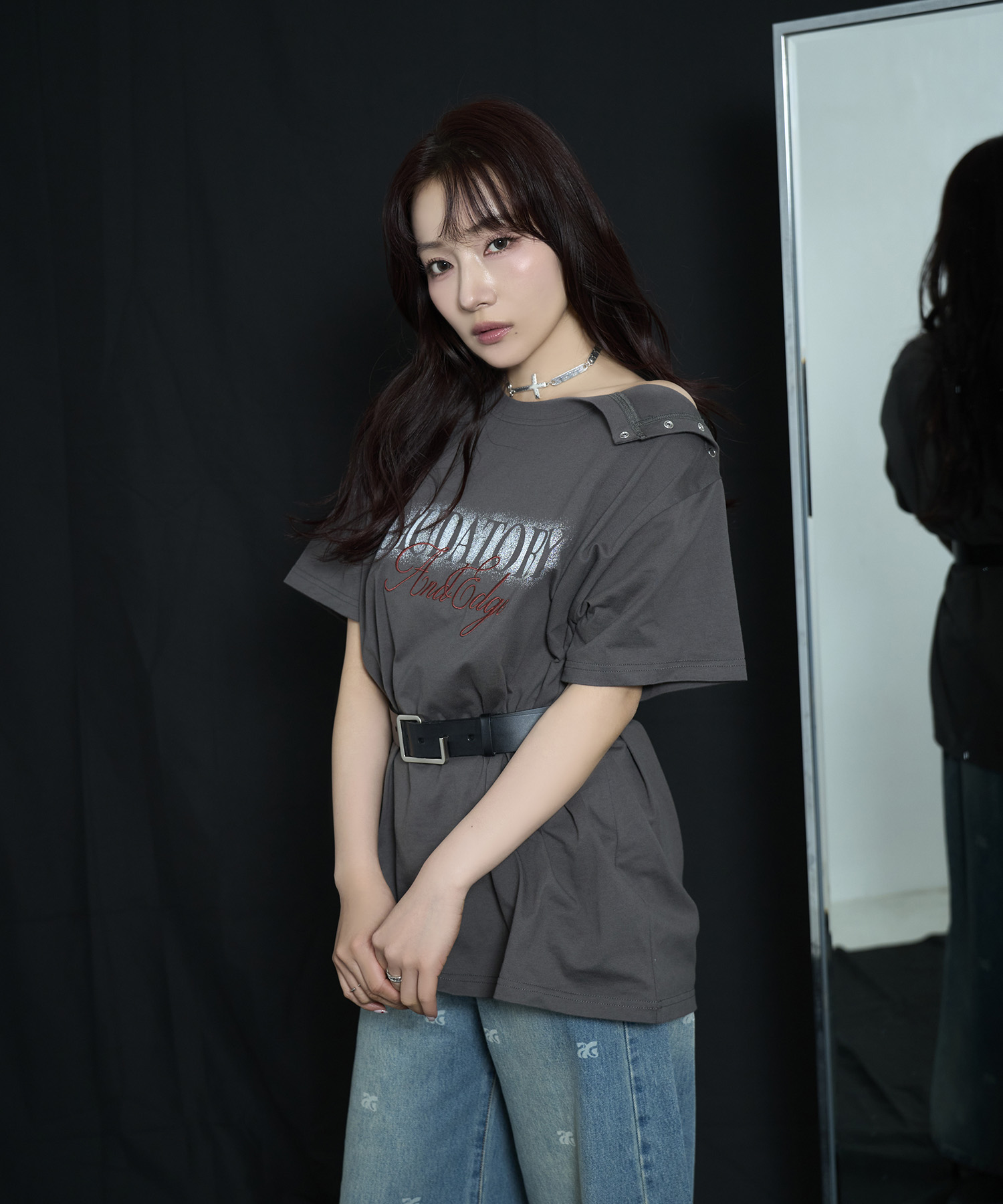 スプレープリントTシャツ