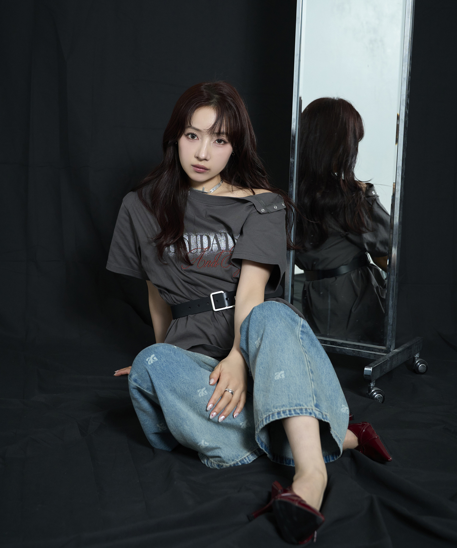 スプレープリントTシャツ