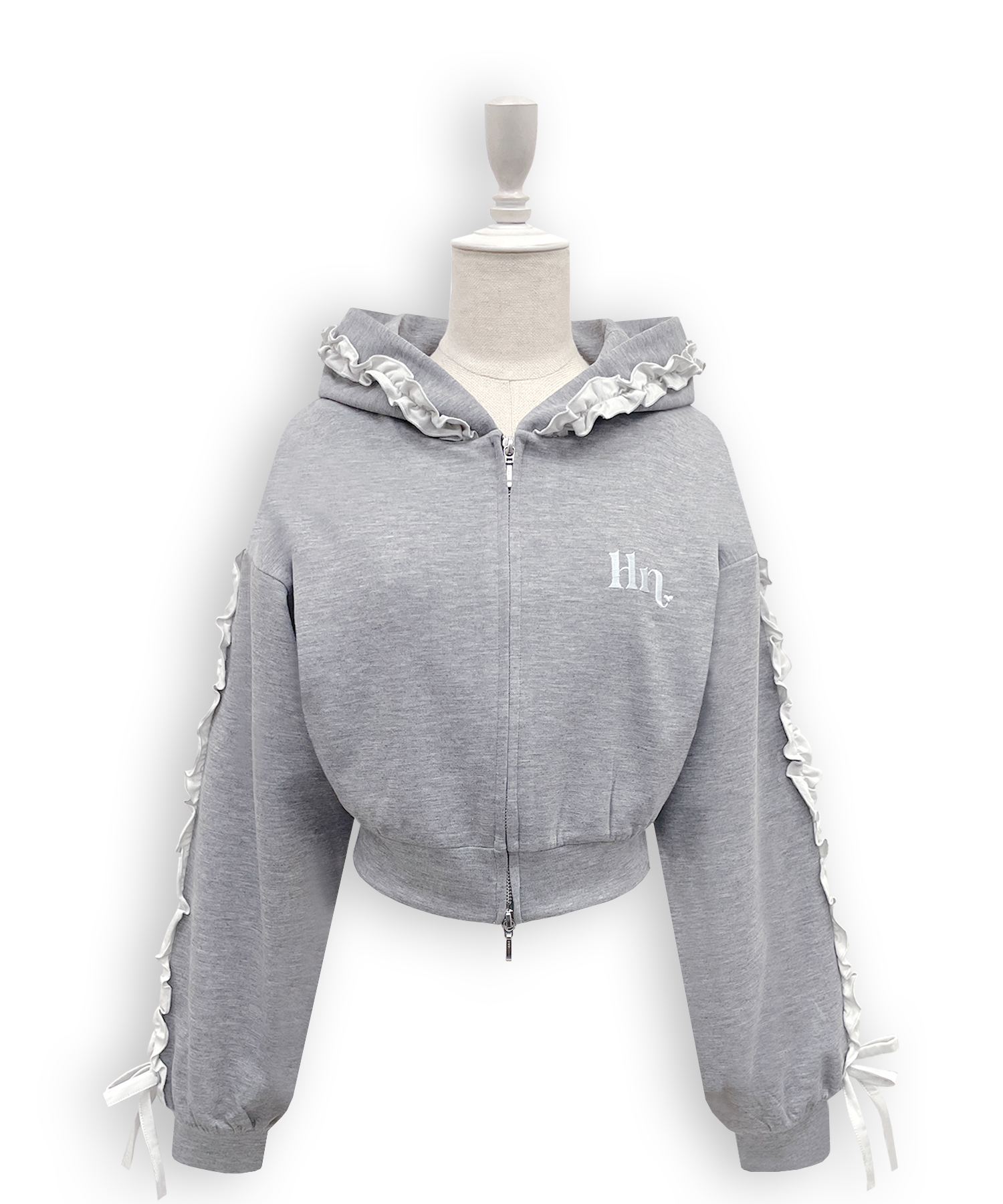 カラーフリルパーカーセットアップ