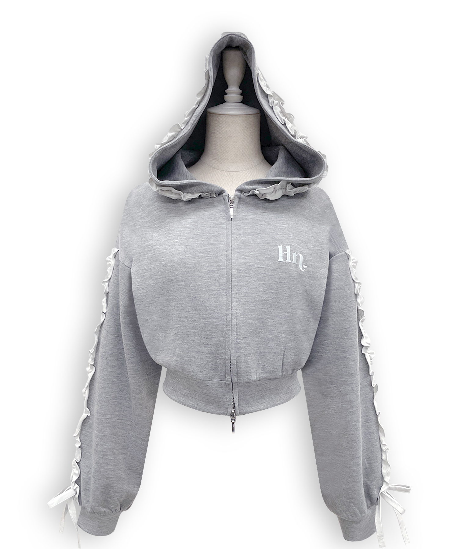 カラーフリルパーカーセットアップ