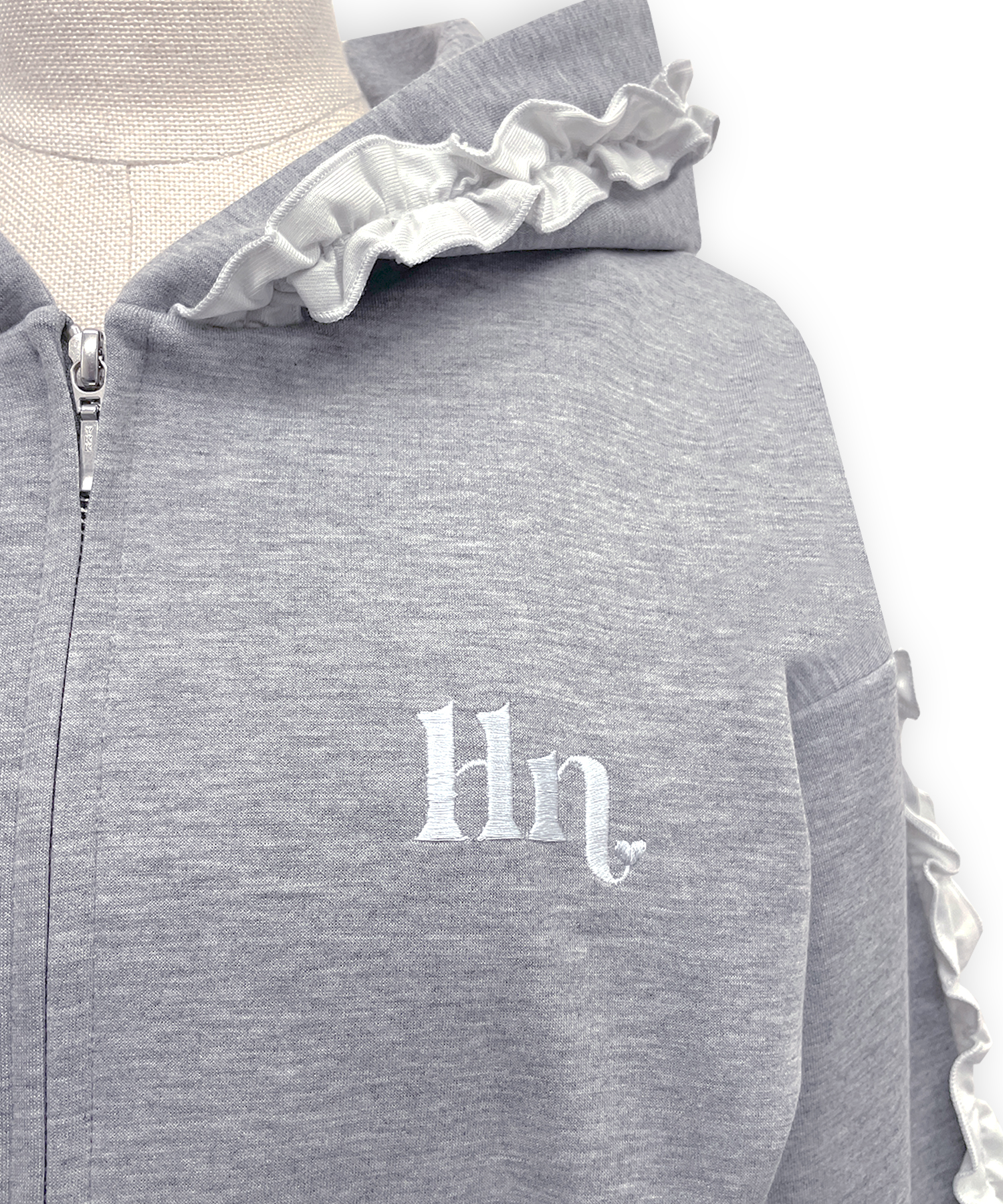 カラーフリルパーカーセットアップ