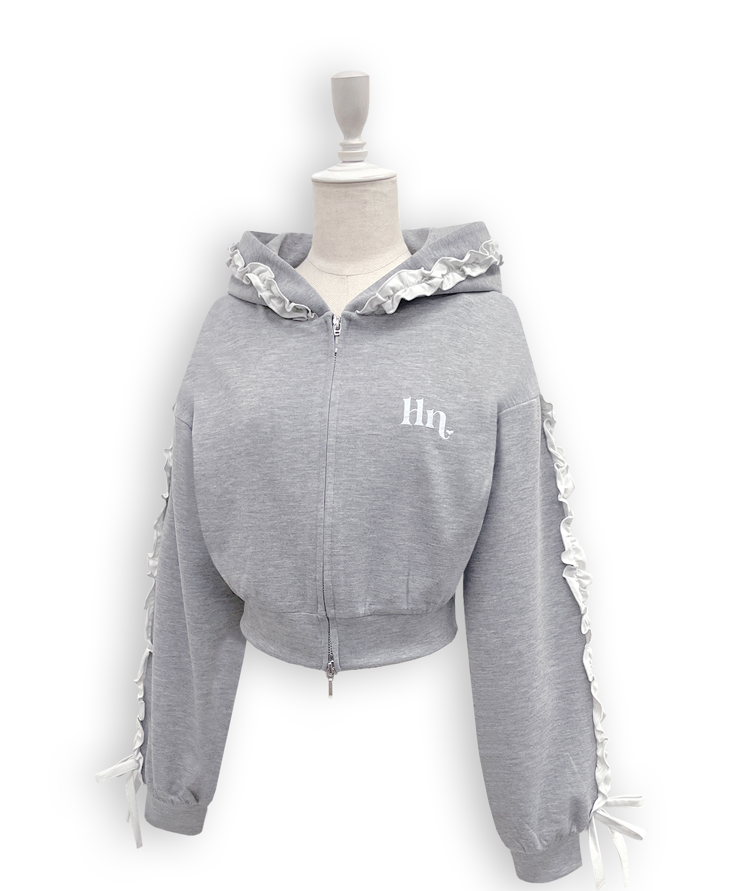 カラーフリルパーカーセットアップ