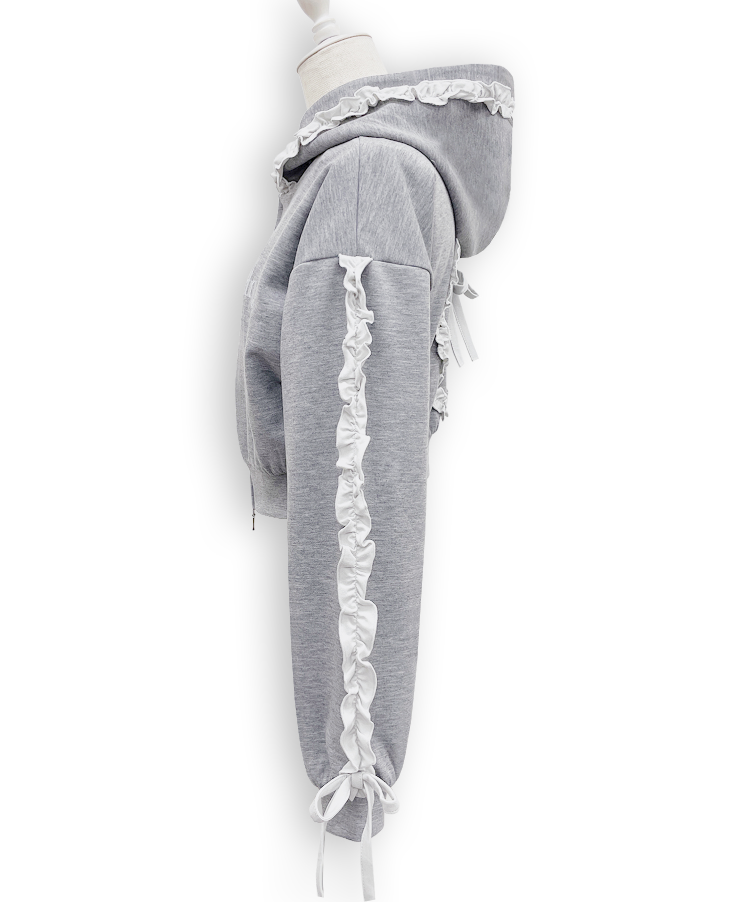 カラーフリルパーカーセットアップ