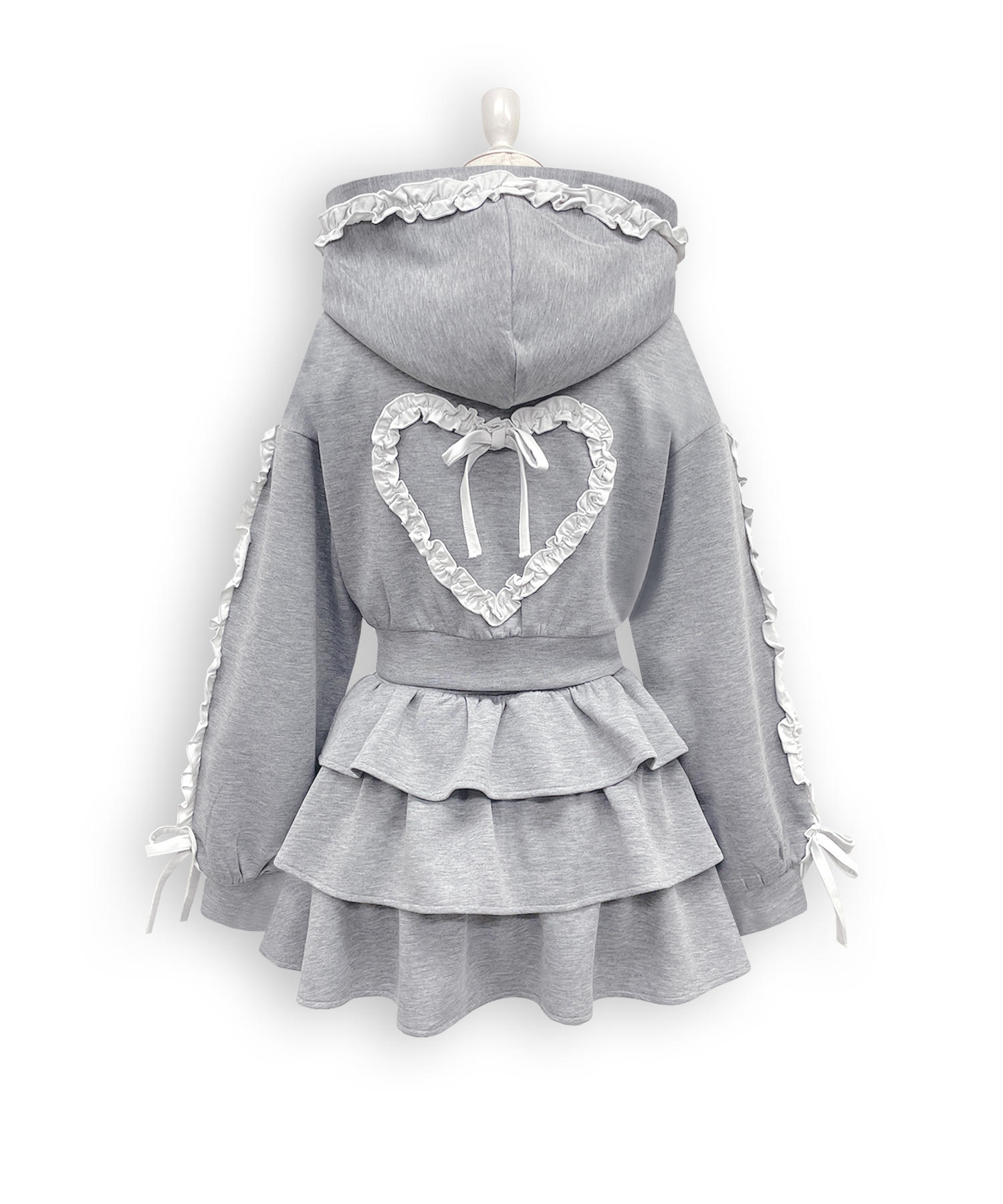 カラーフリルパーカーセットアップ