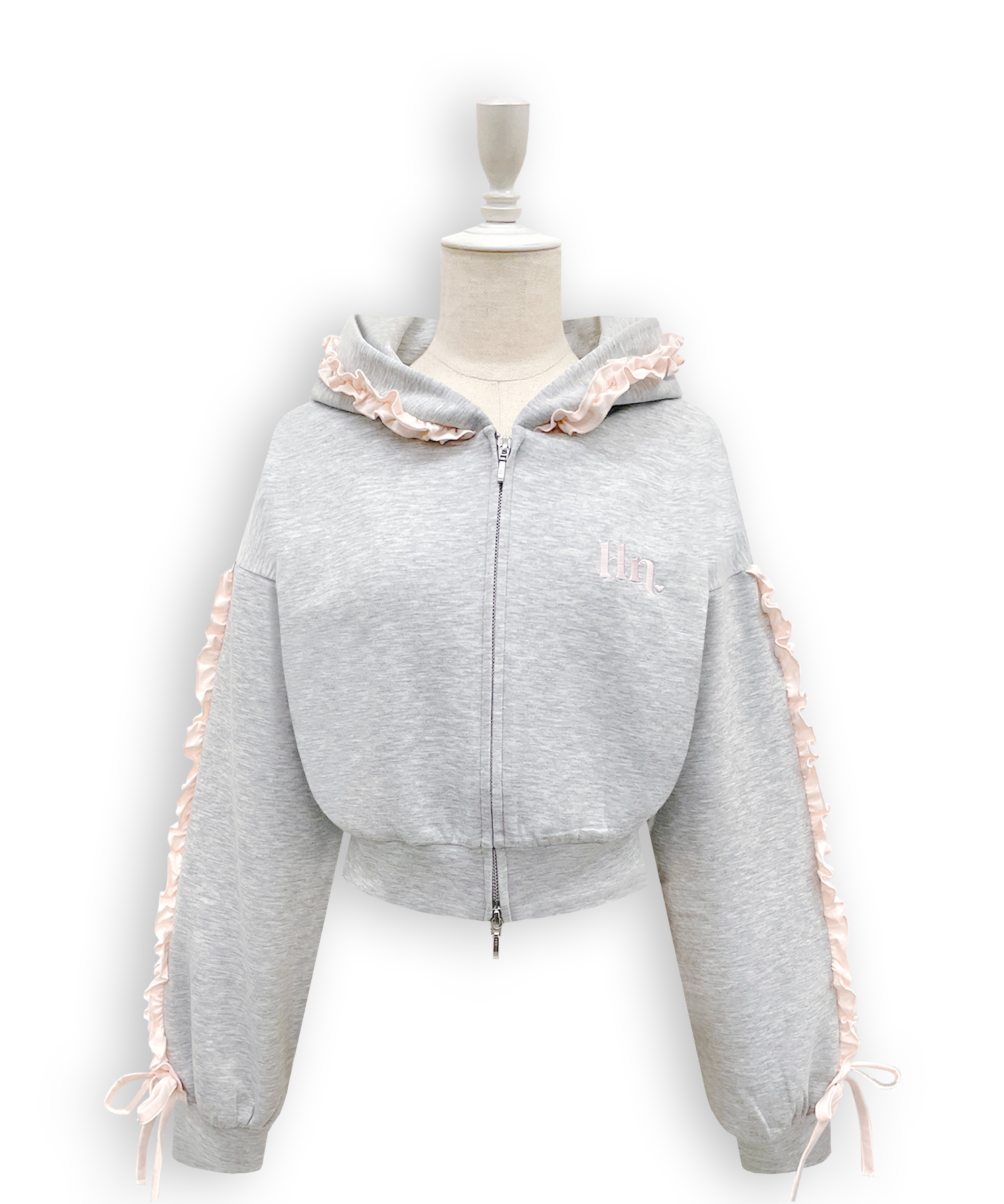 カラーフリルパーカーセットアップ