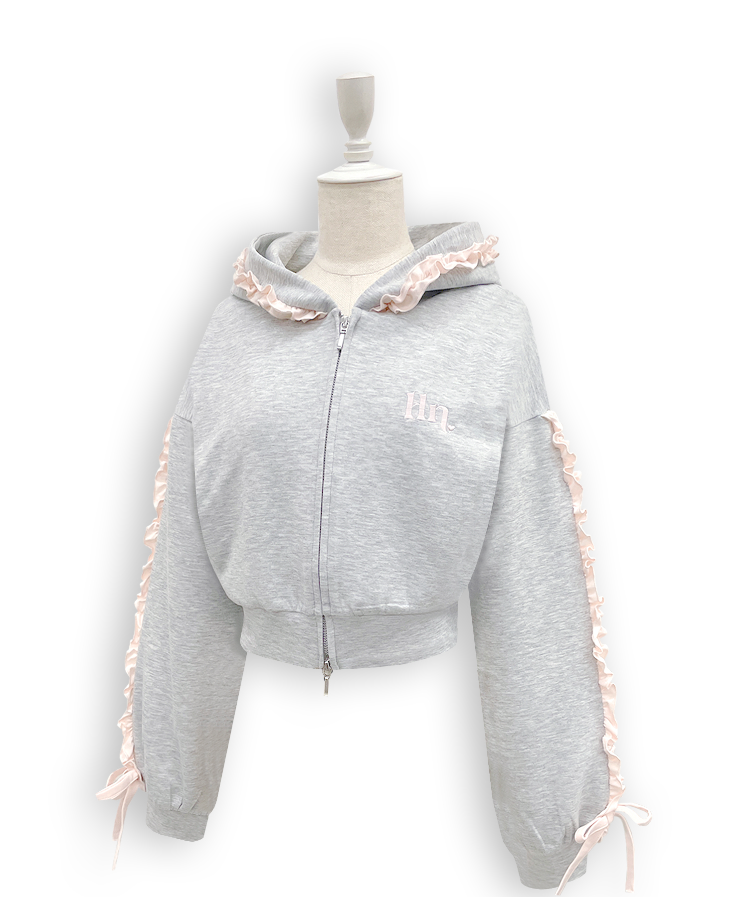 カラーフリルパーカーセットアップ