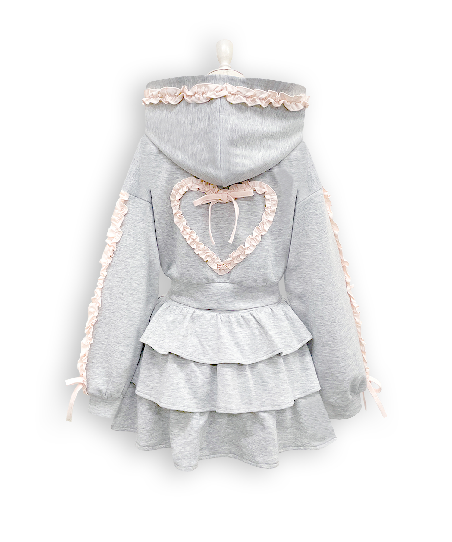 カラーフリルパーカーセットアップ