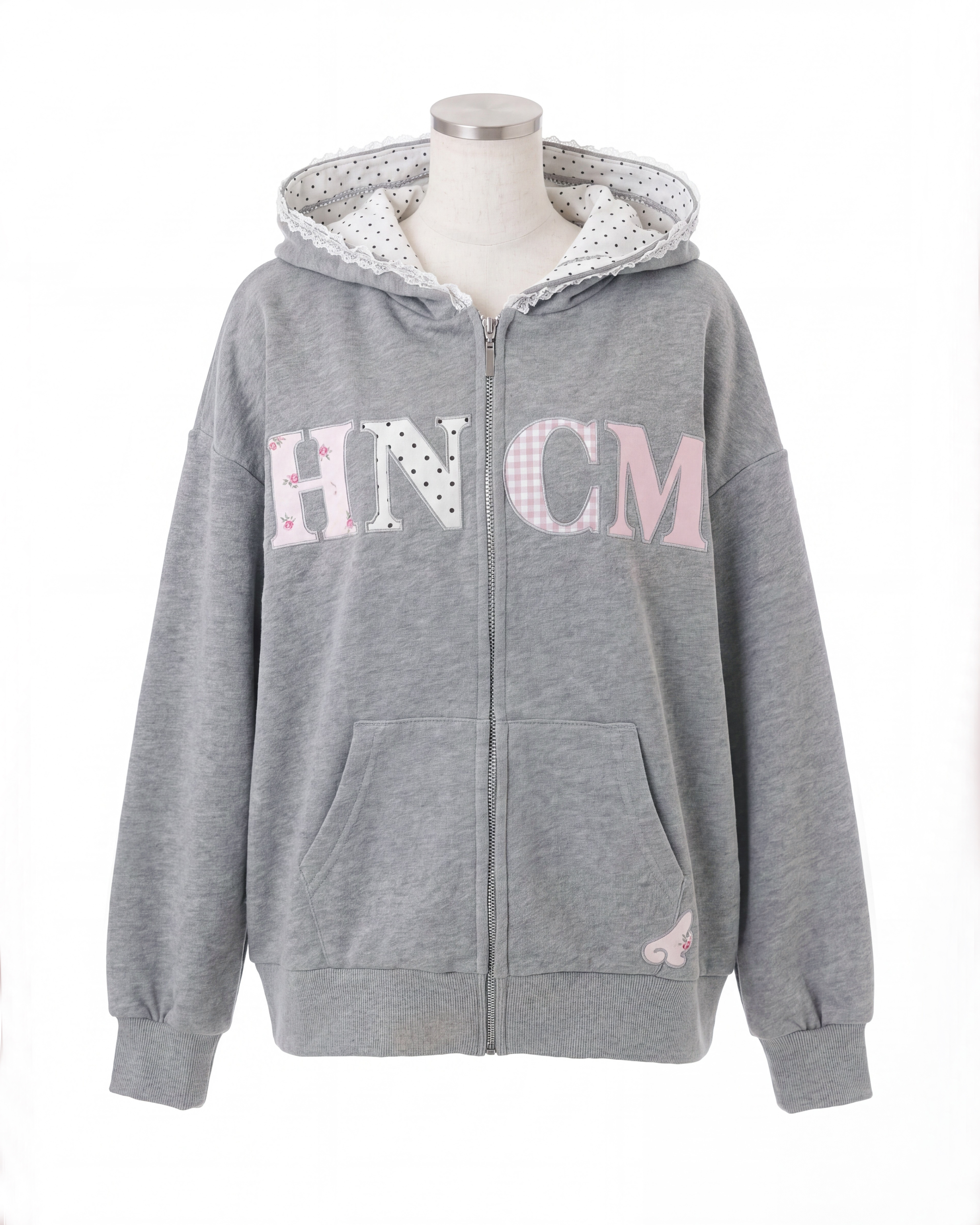 パターンアップリケジップパーカー