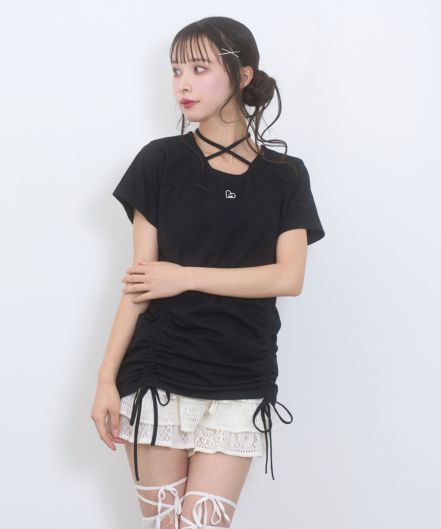 ドロストロゴTシャツ / ブラック