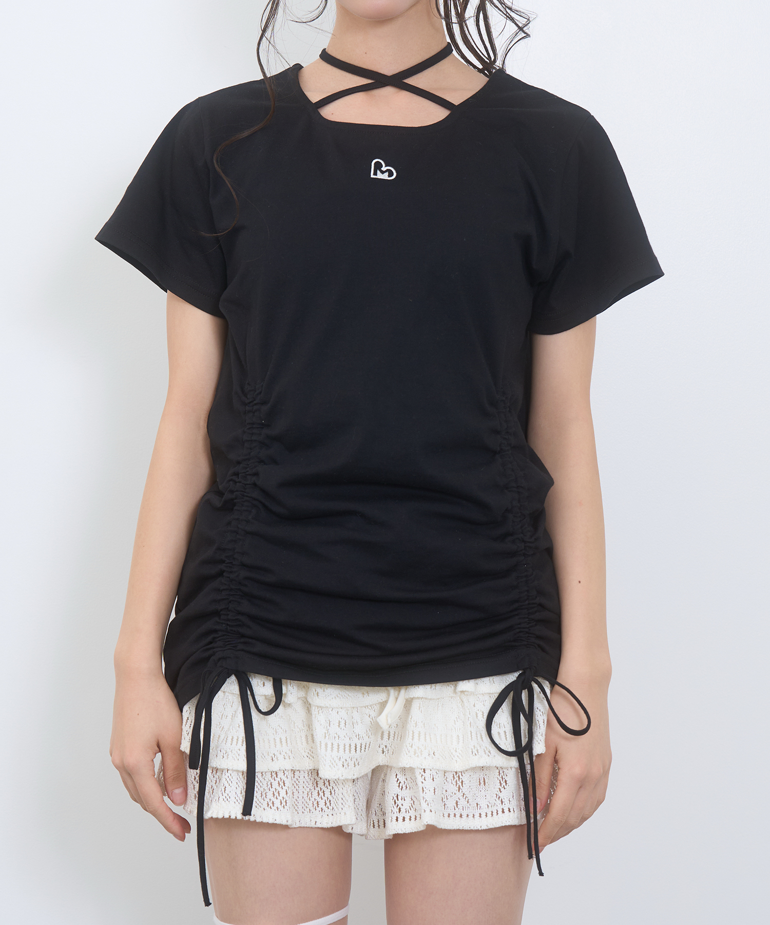 ドロストロゴTシャツ / ブラック