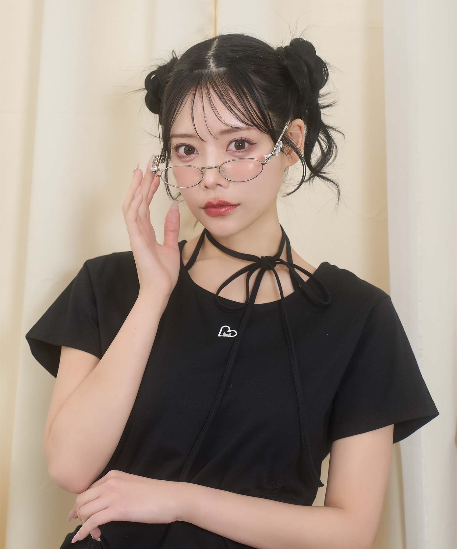 ドロストロゴTシャツ / ブラック