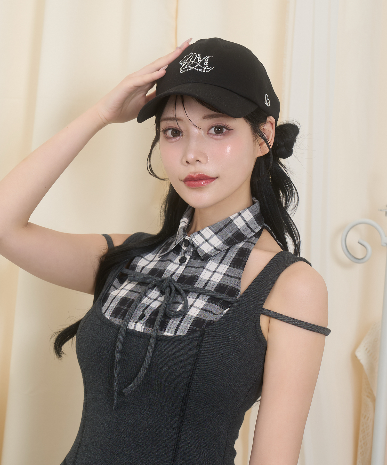 ビジューロゴキャップ