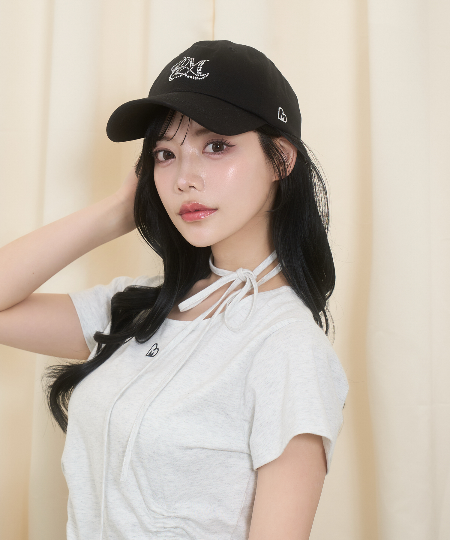 ビジューロゴキャップ