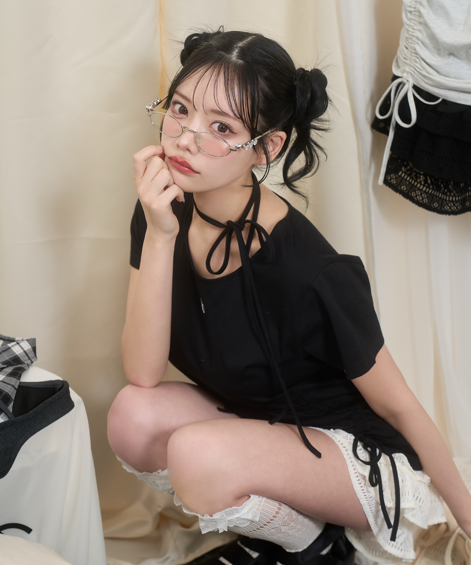 ドロストロゴTシャツ / ブラック