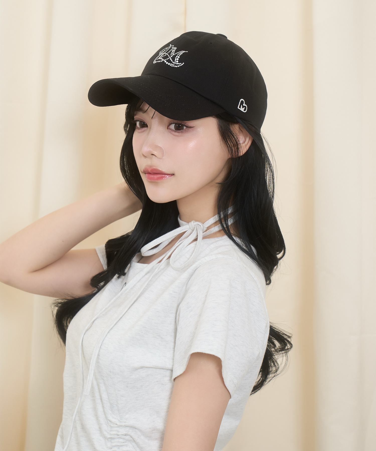 ビジューロゴキャップ