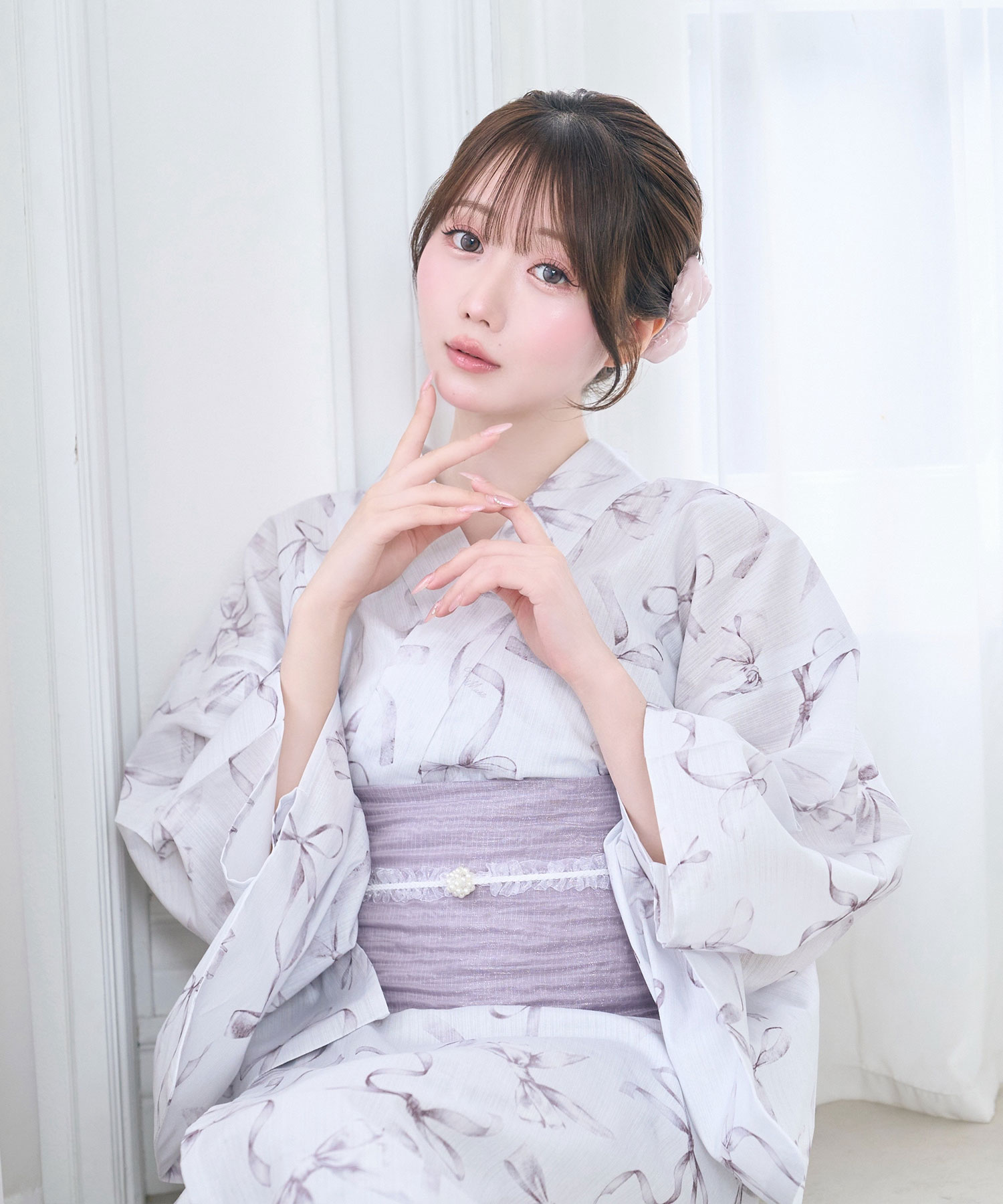 Ribbon separate yukata set