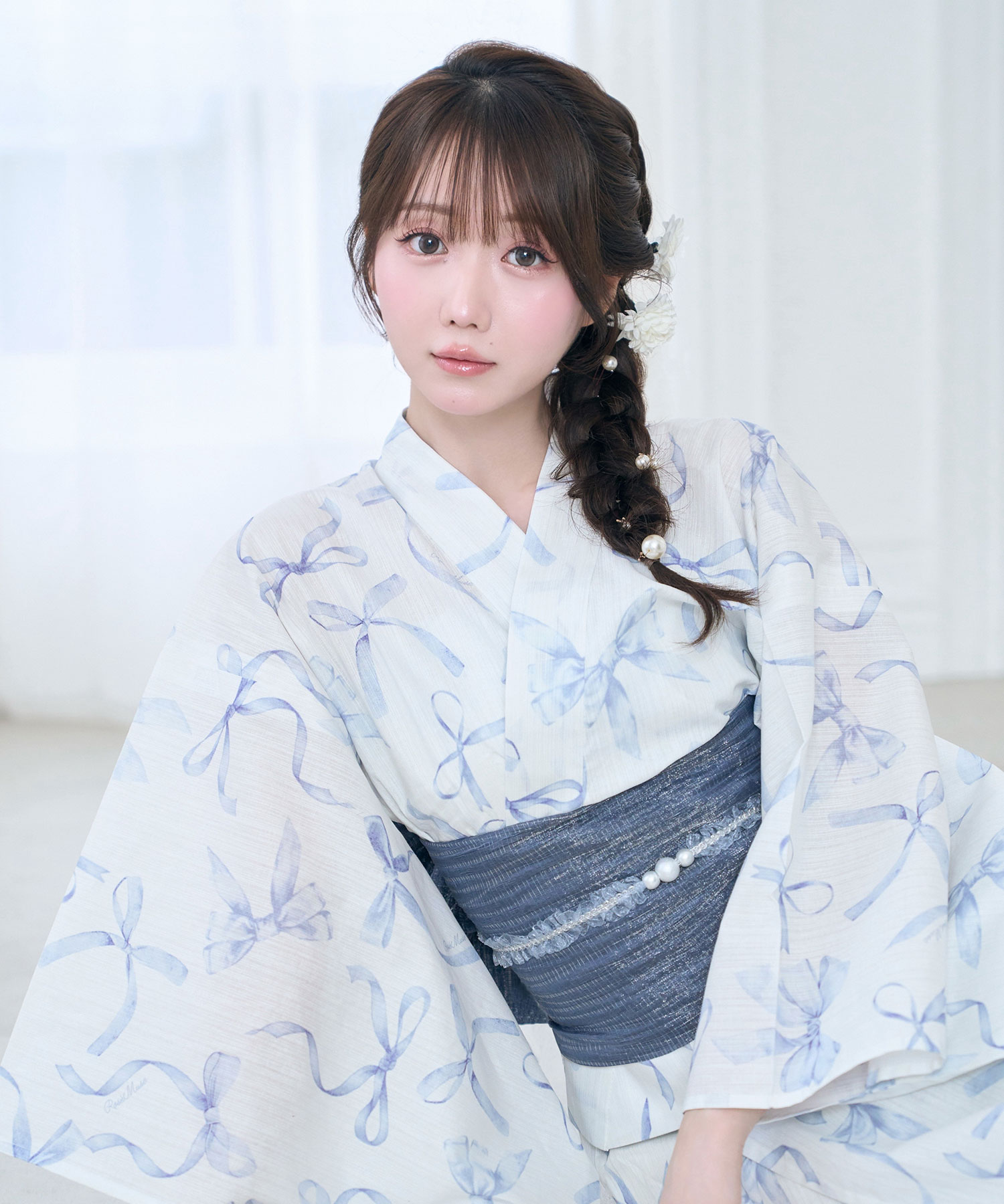 Ribbon separate yukata set