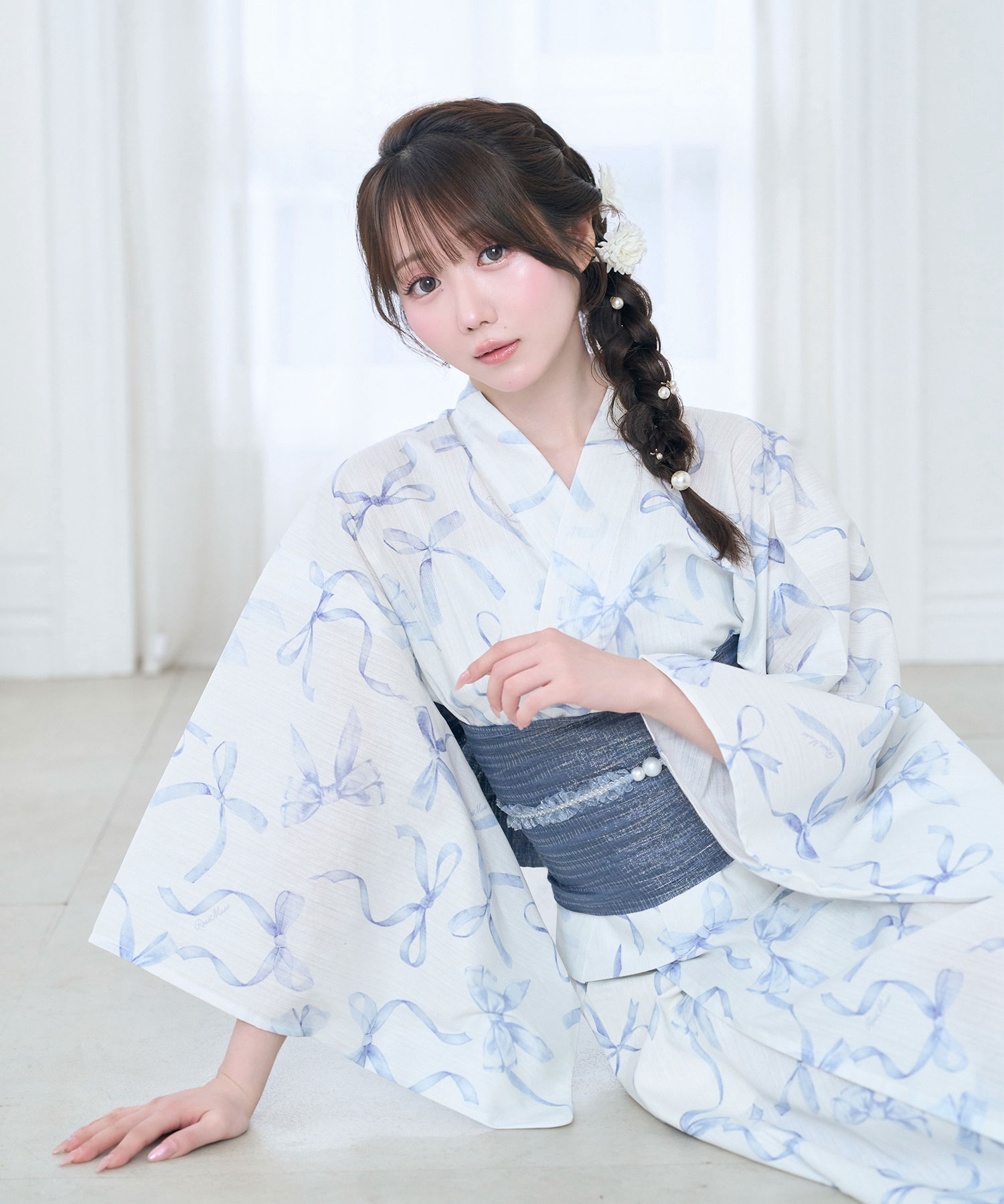 Ribbon separate yukata set