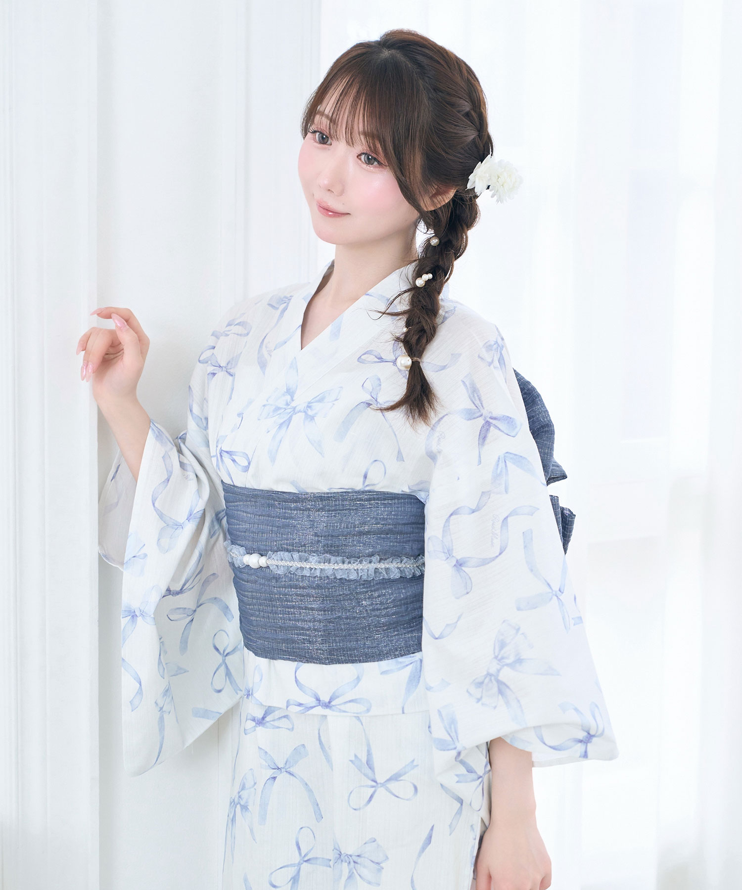 Ribbon separate yukata set