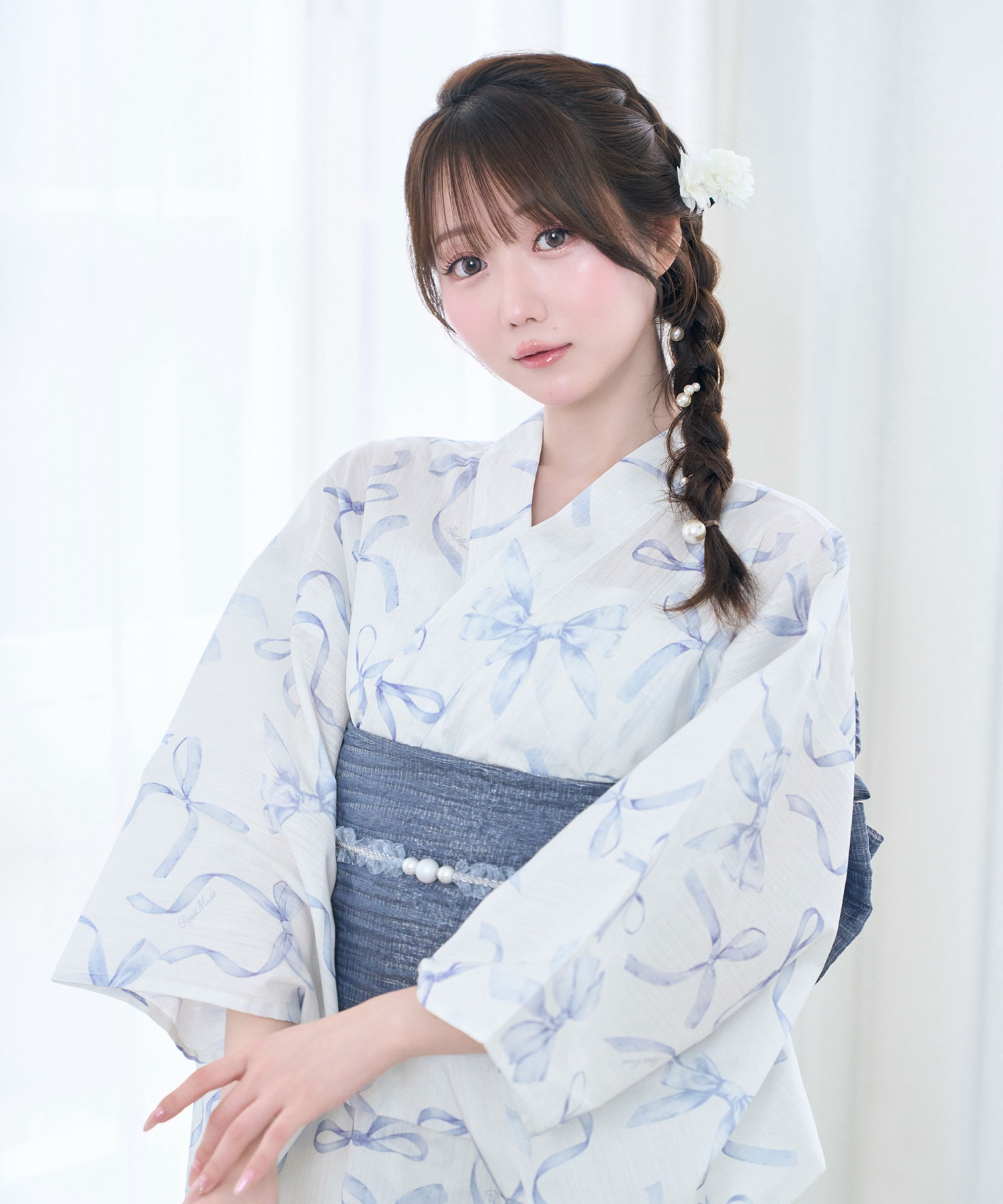Ribbon separate yukata set