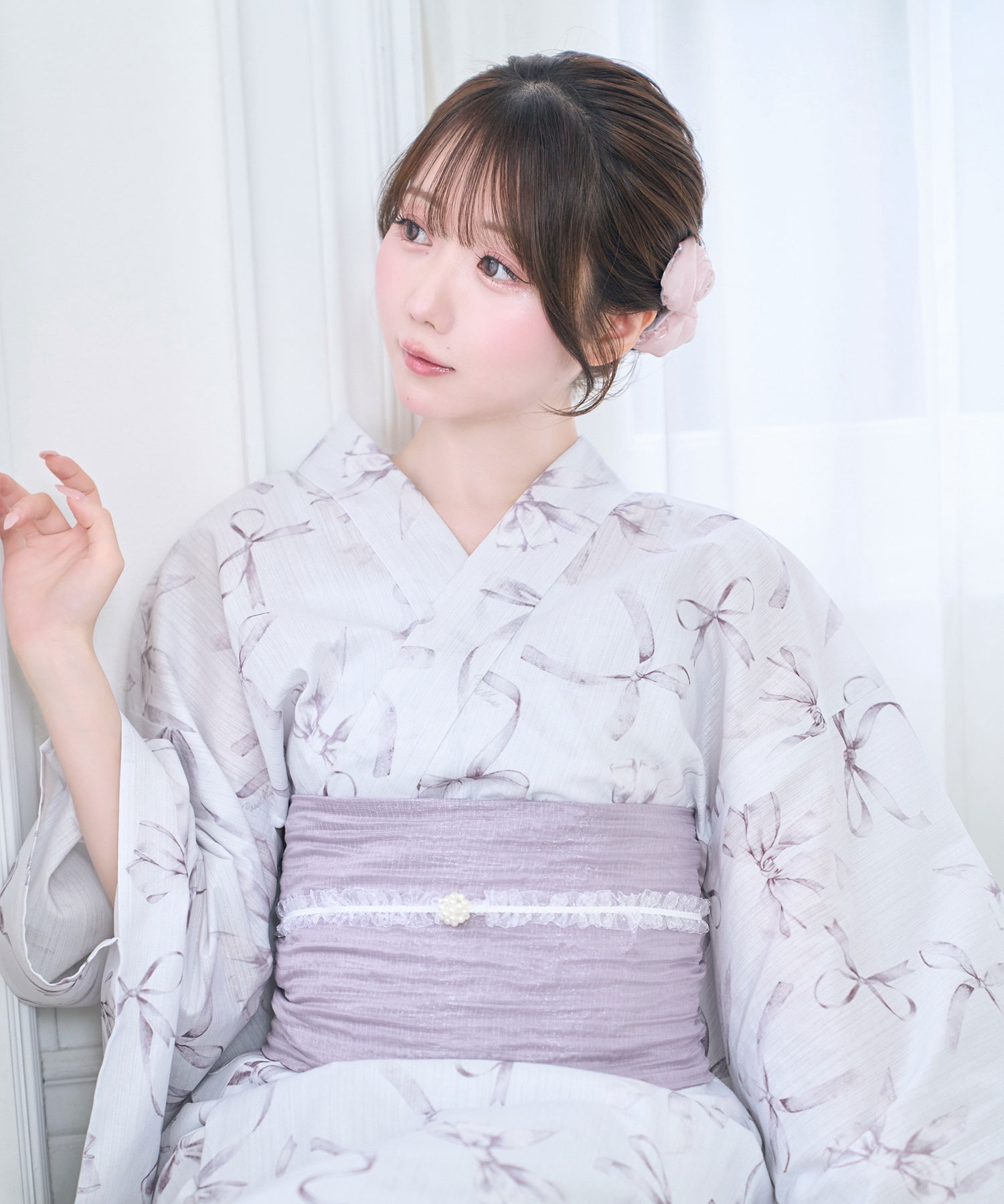 Ribbon separate yukata set