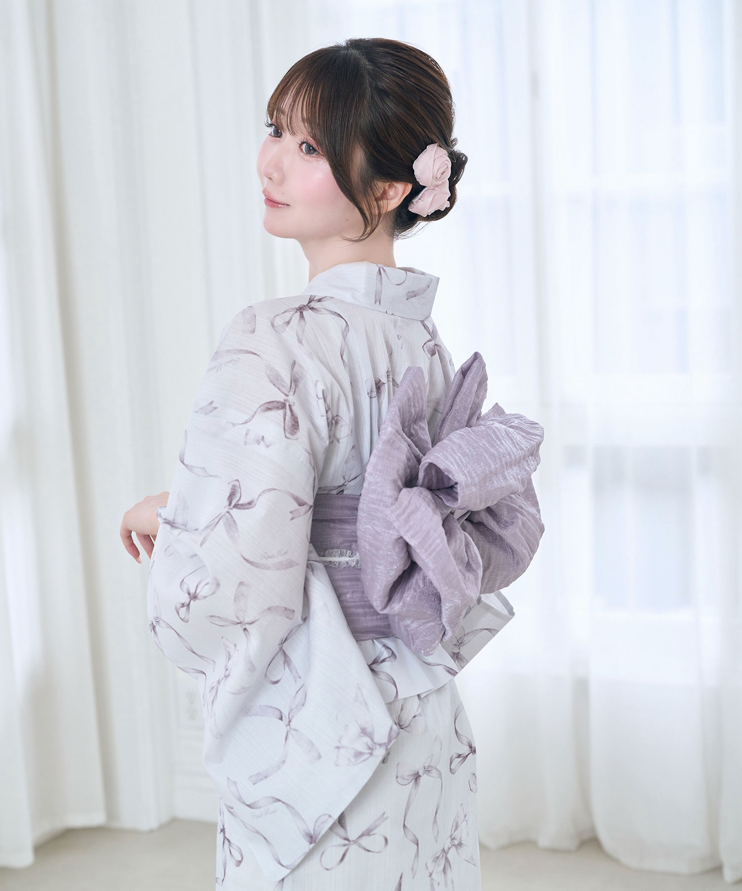 Ribbon separate yukata set