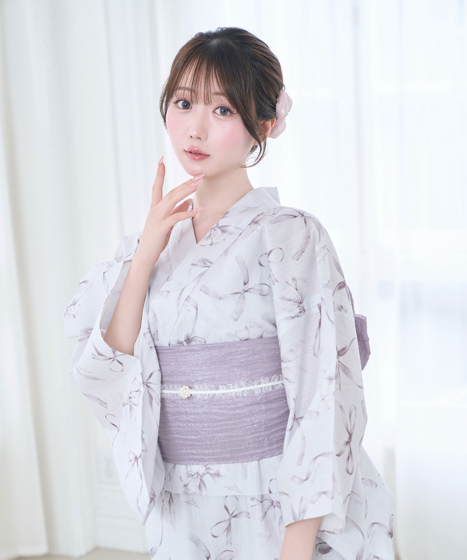 Ribbon separate yukata set