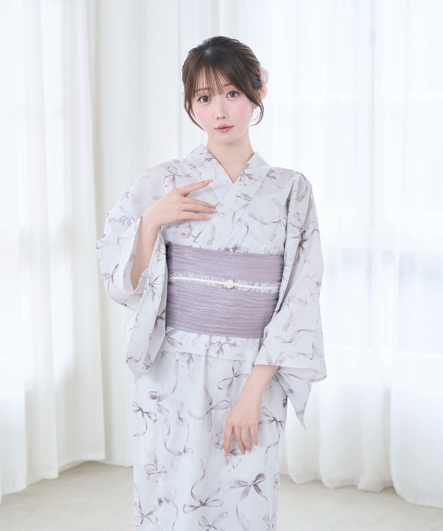 Ribbon separate yukata set