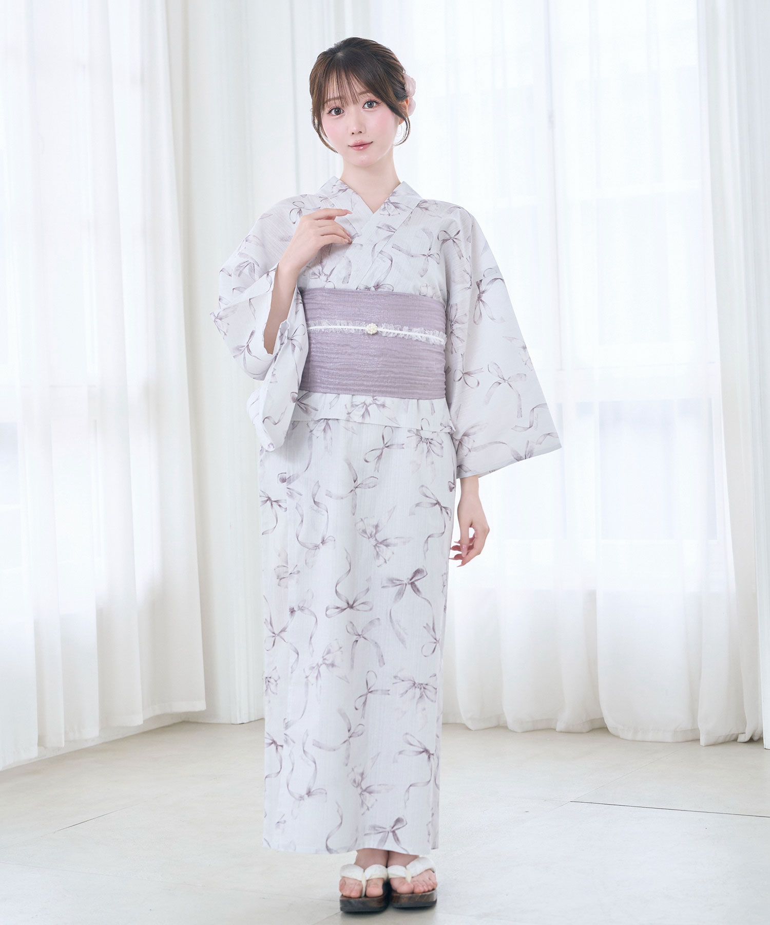 Ribbon separate yukata set