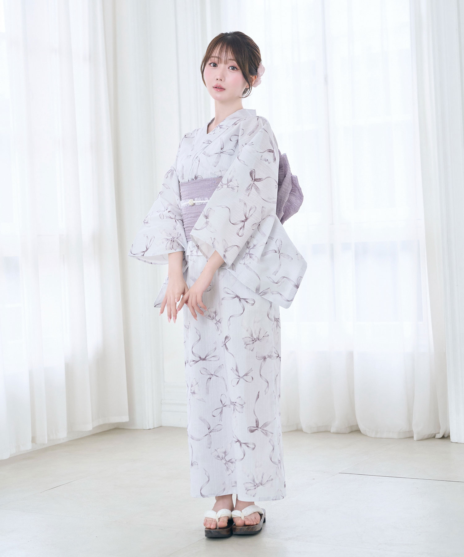 Ribbon separate yukata set
