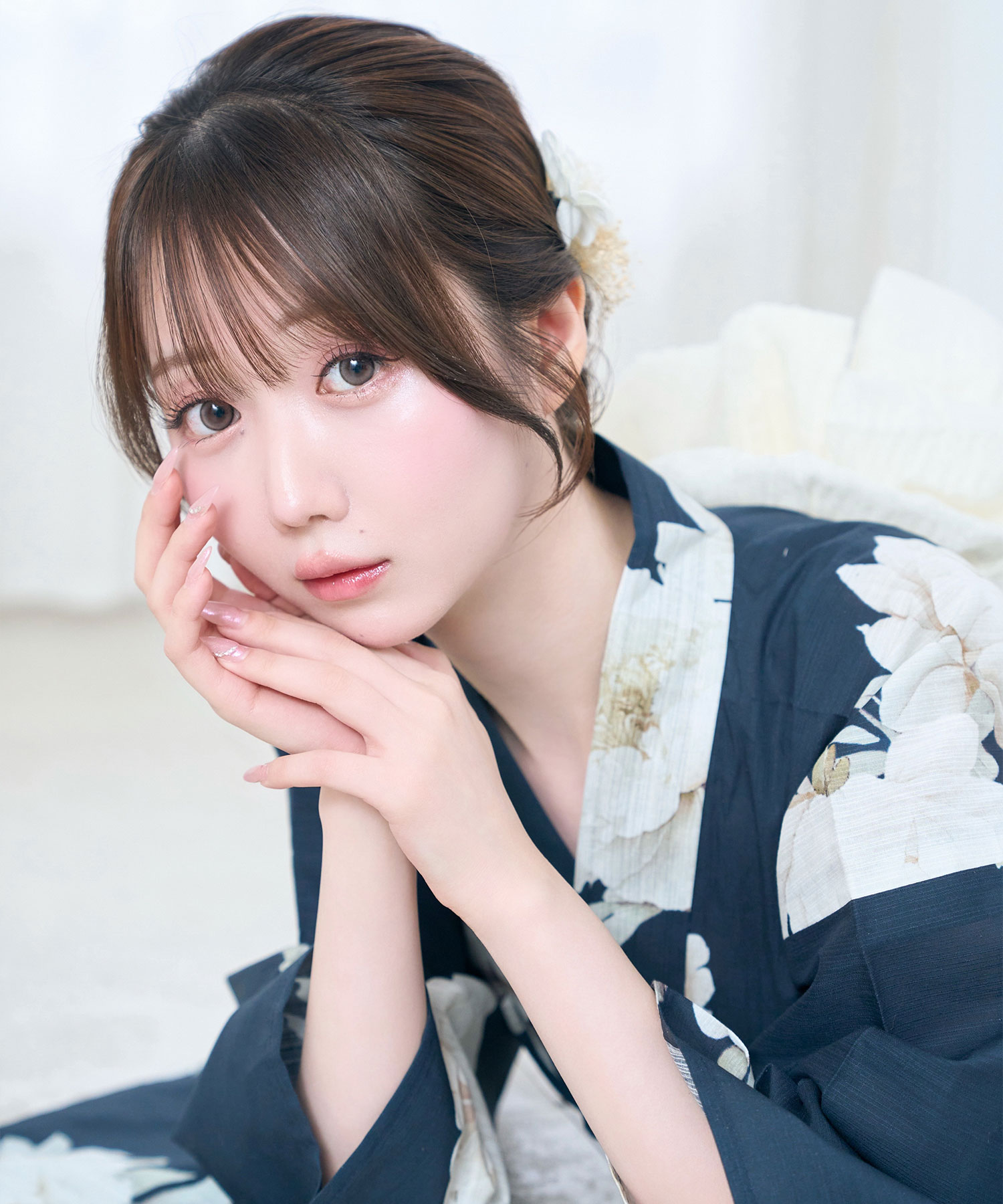 【Kazarihimo set】Peony separate yukata set