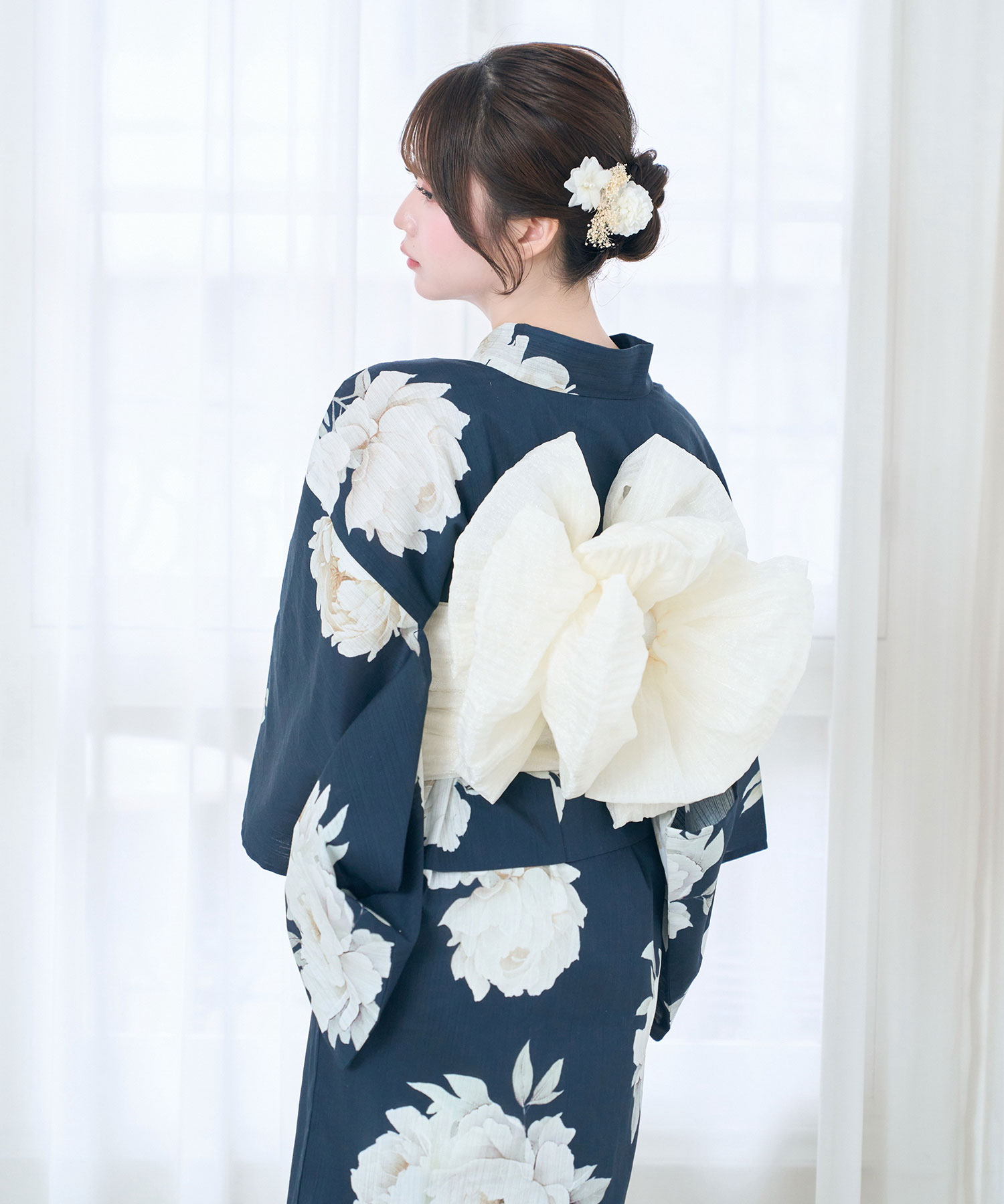 【Kazarihimo set】Peony separate yukata set