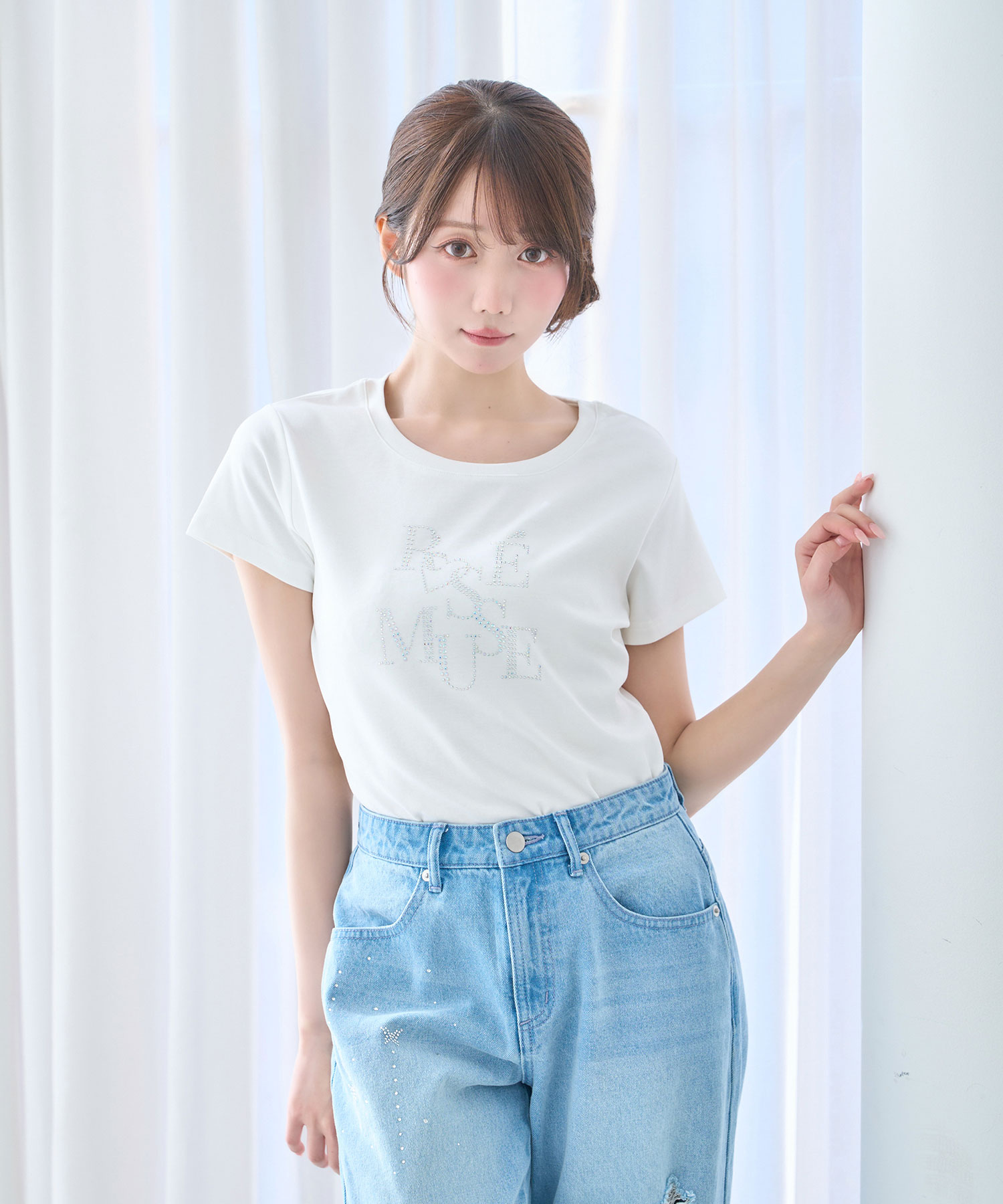 Rhinestone logo T-shirt