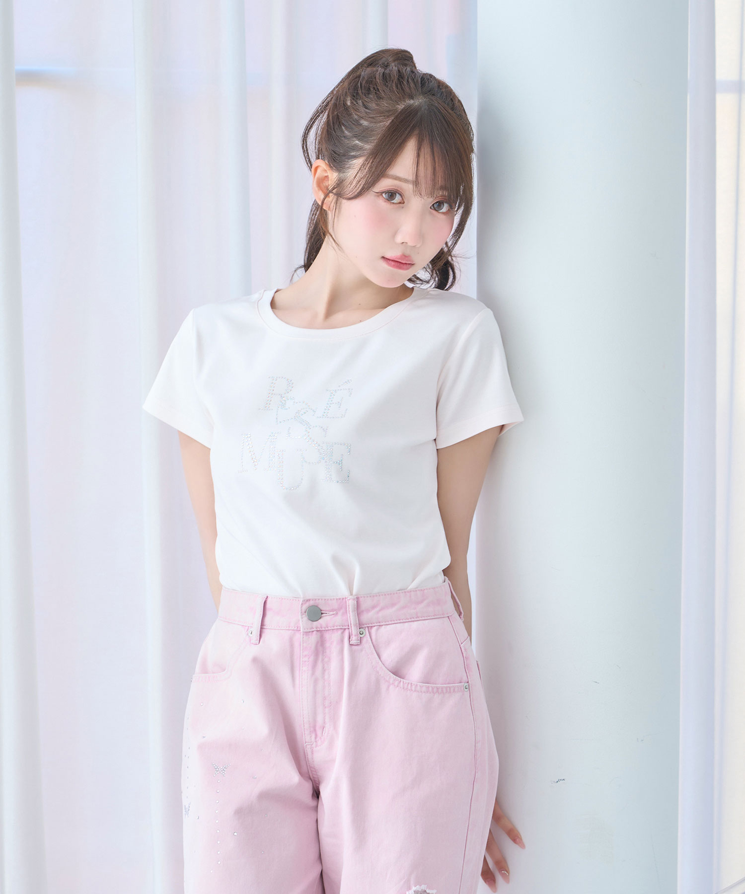 Rhinestone logo T-shirt