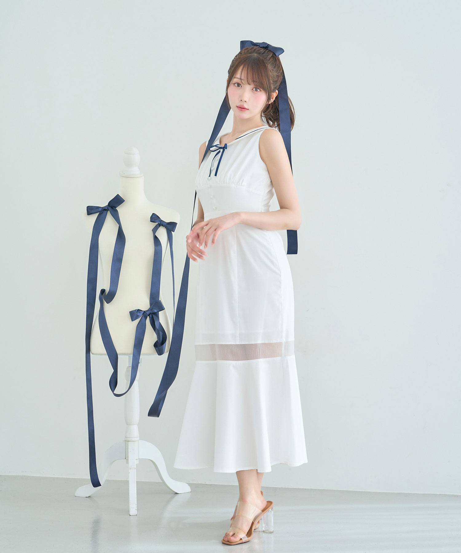Sailor collar mermaid dress
