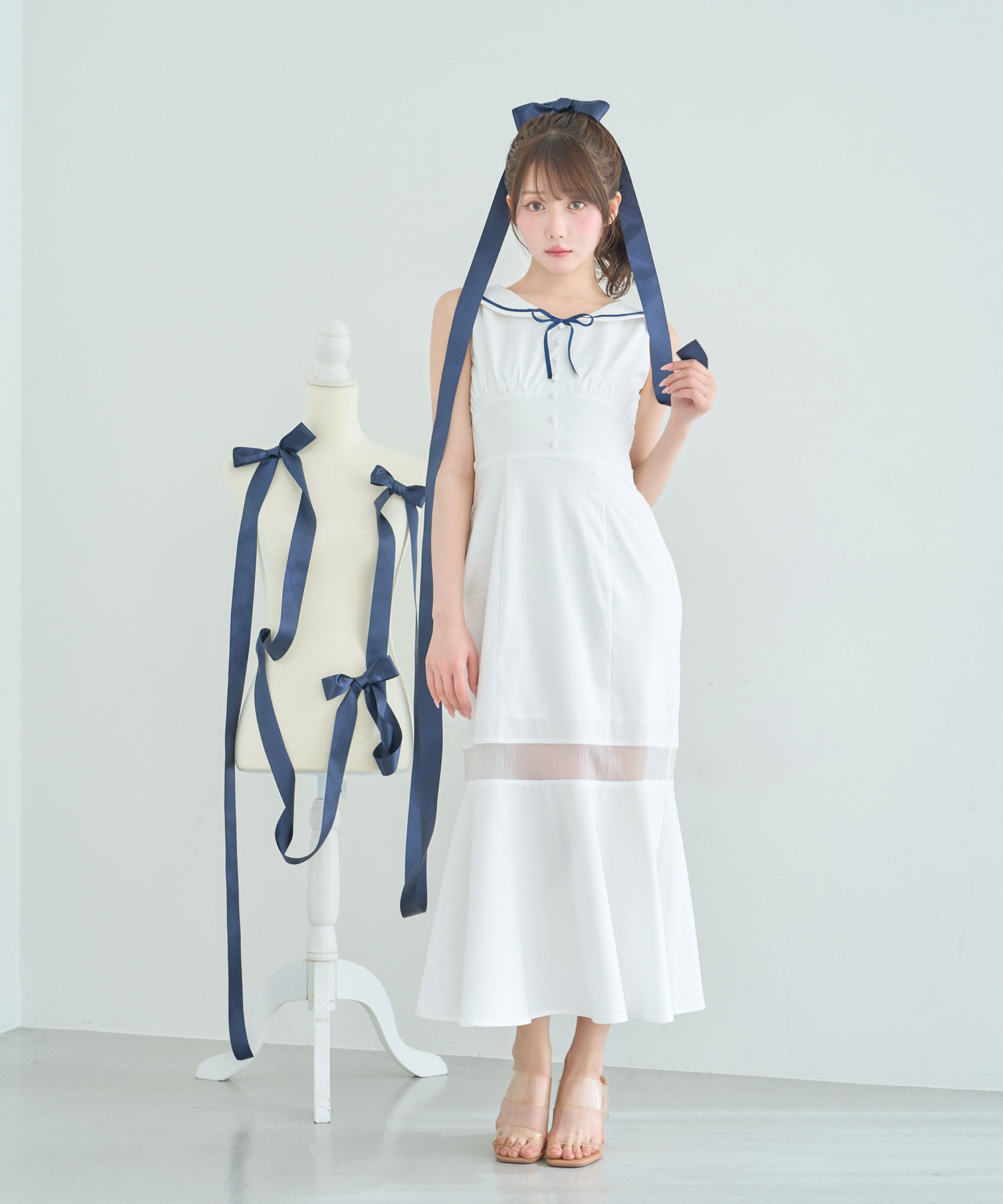 Sailor collar mermaid dress
