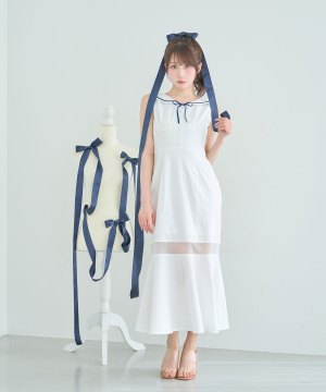 Sailor collar mermaid dress