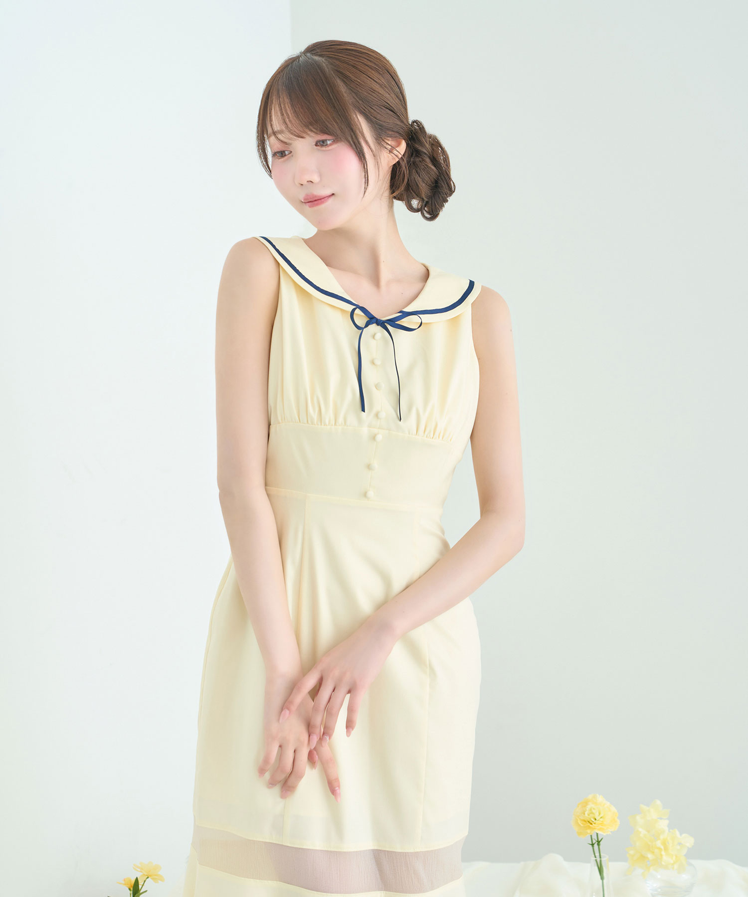 Sailor collar mermaid dress