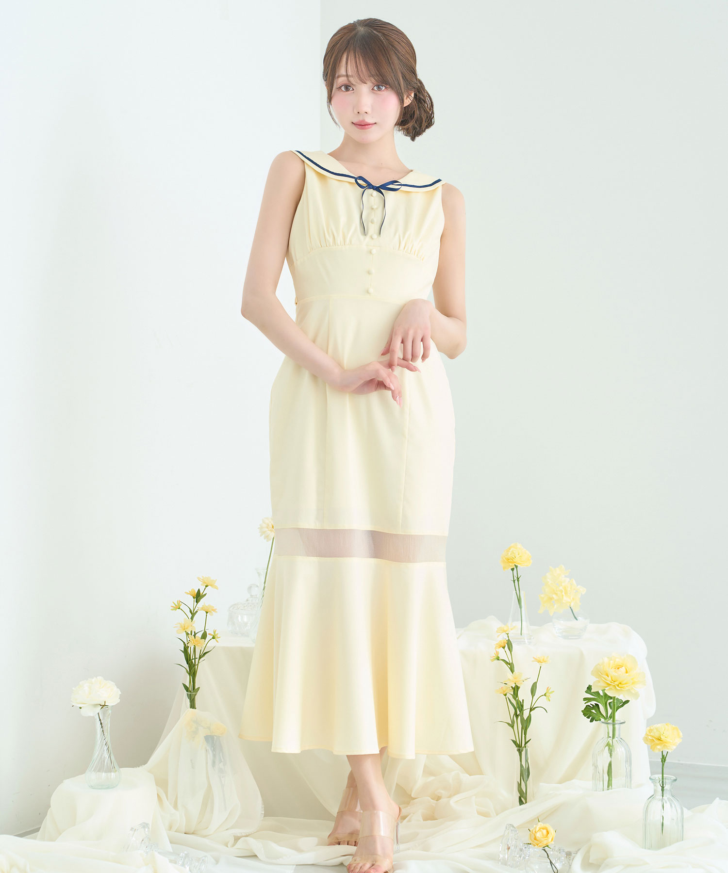 Sailor collar mermaid dress