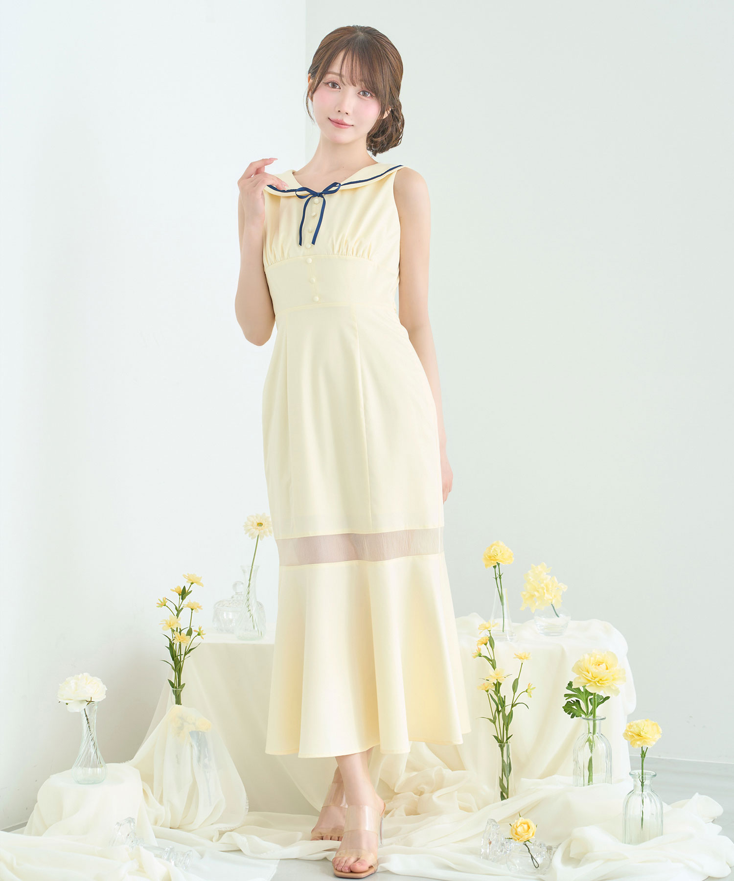 Sailor collar mermaid dress