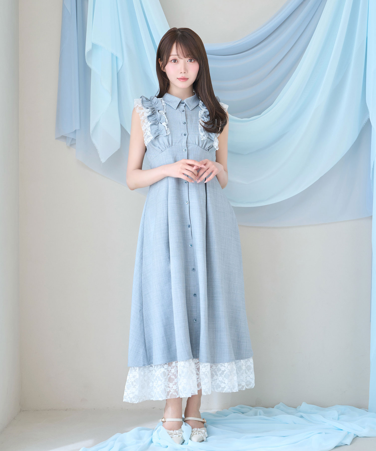 Lace layered shirt dress – BUNNY APARTMENT