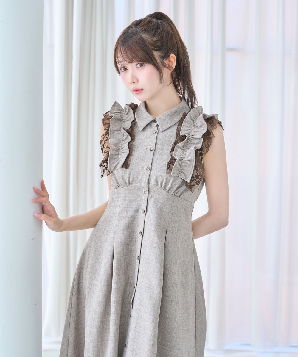 Lace layered shirt dress – BUNNY APARTMENT