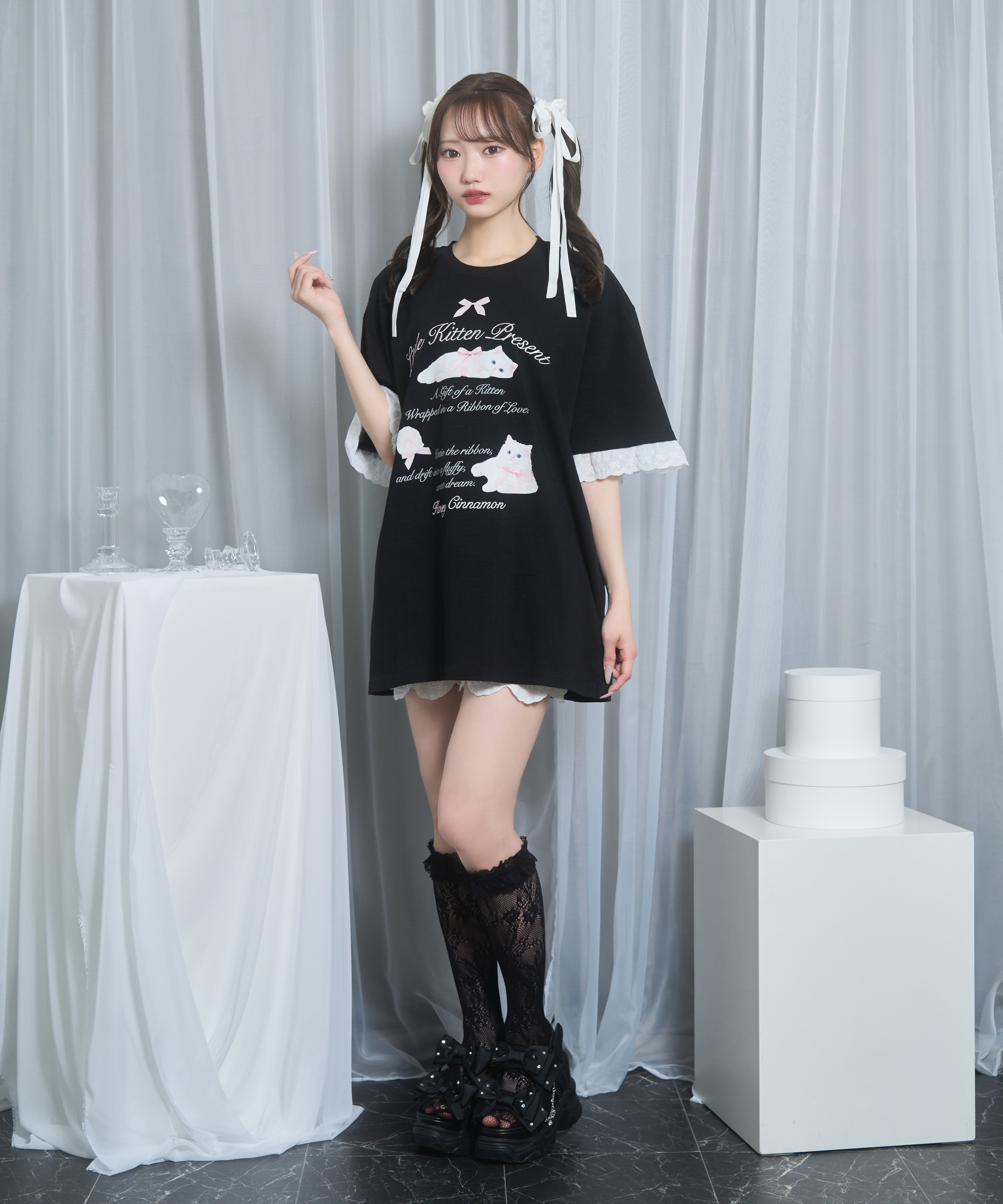 ribbon kittenTシャツ