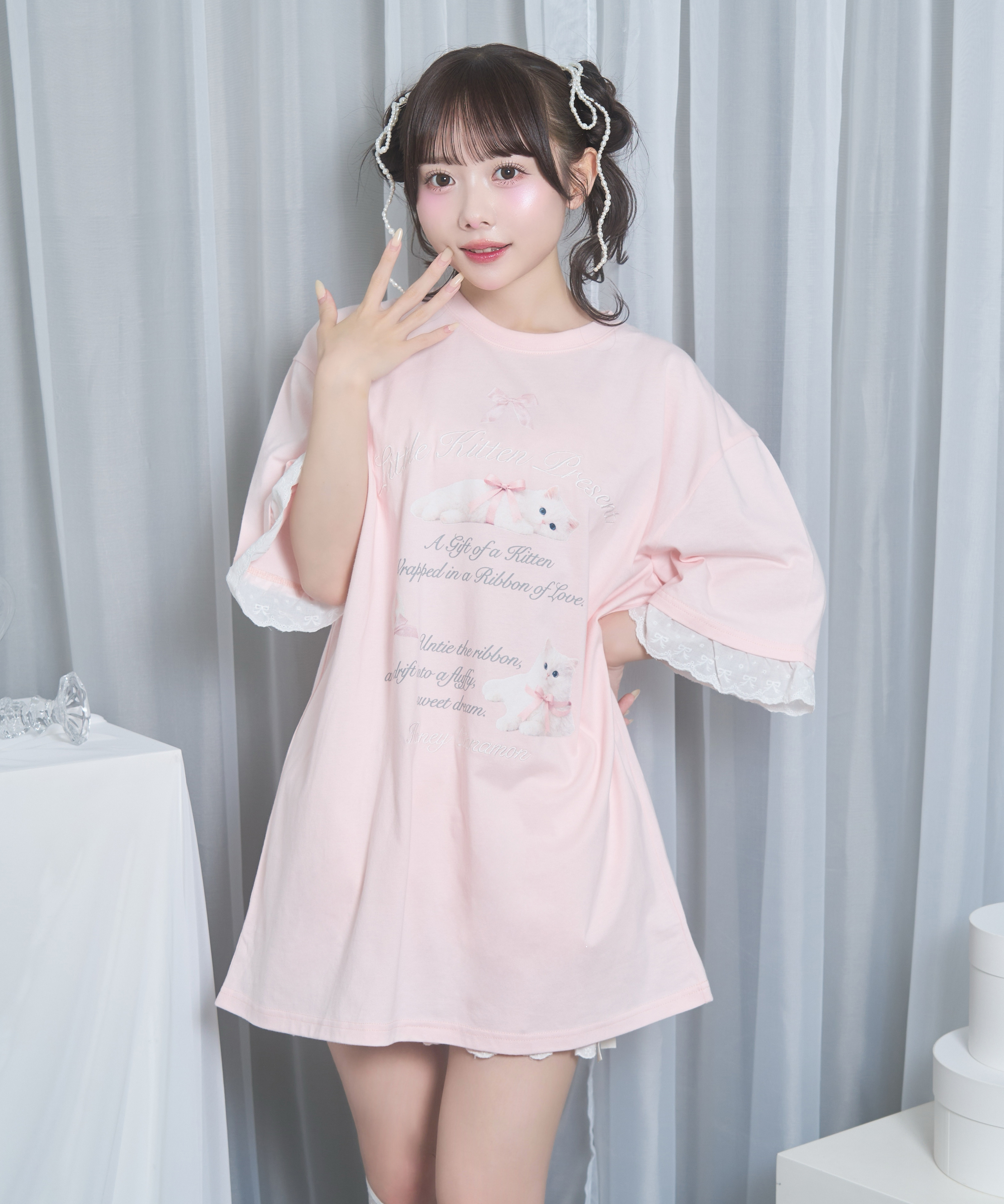 ribbon kittenTシャツ