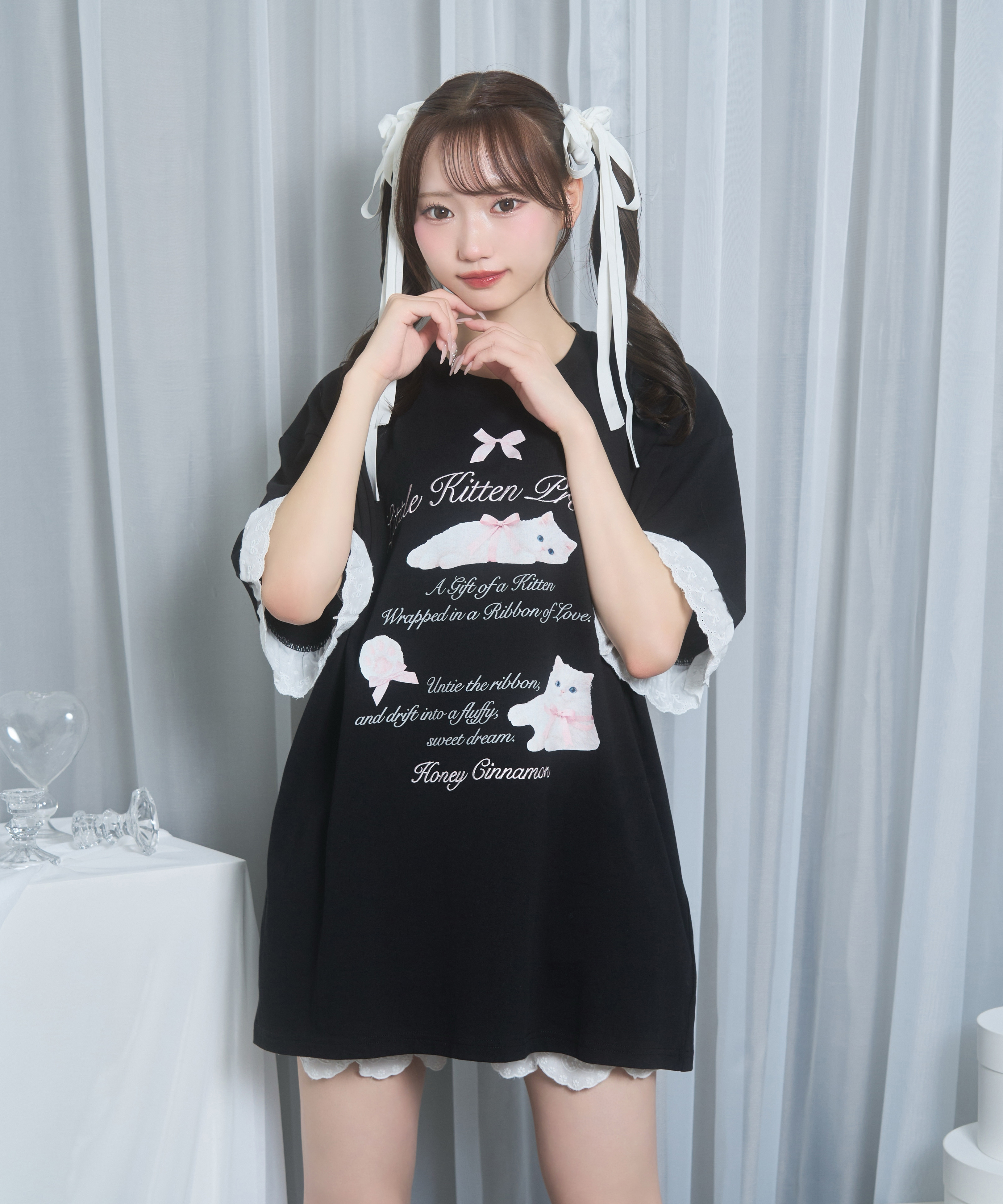 ribbon kittenTシャツ